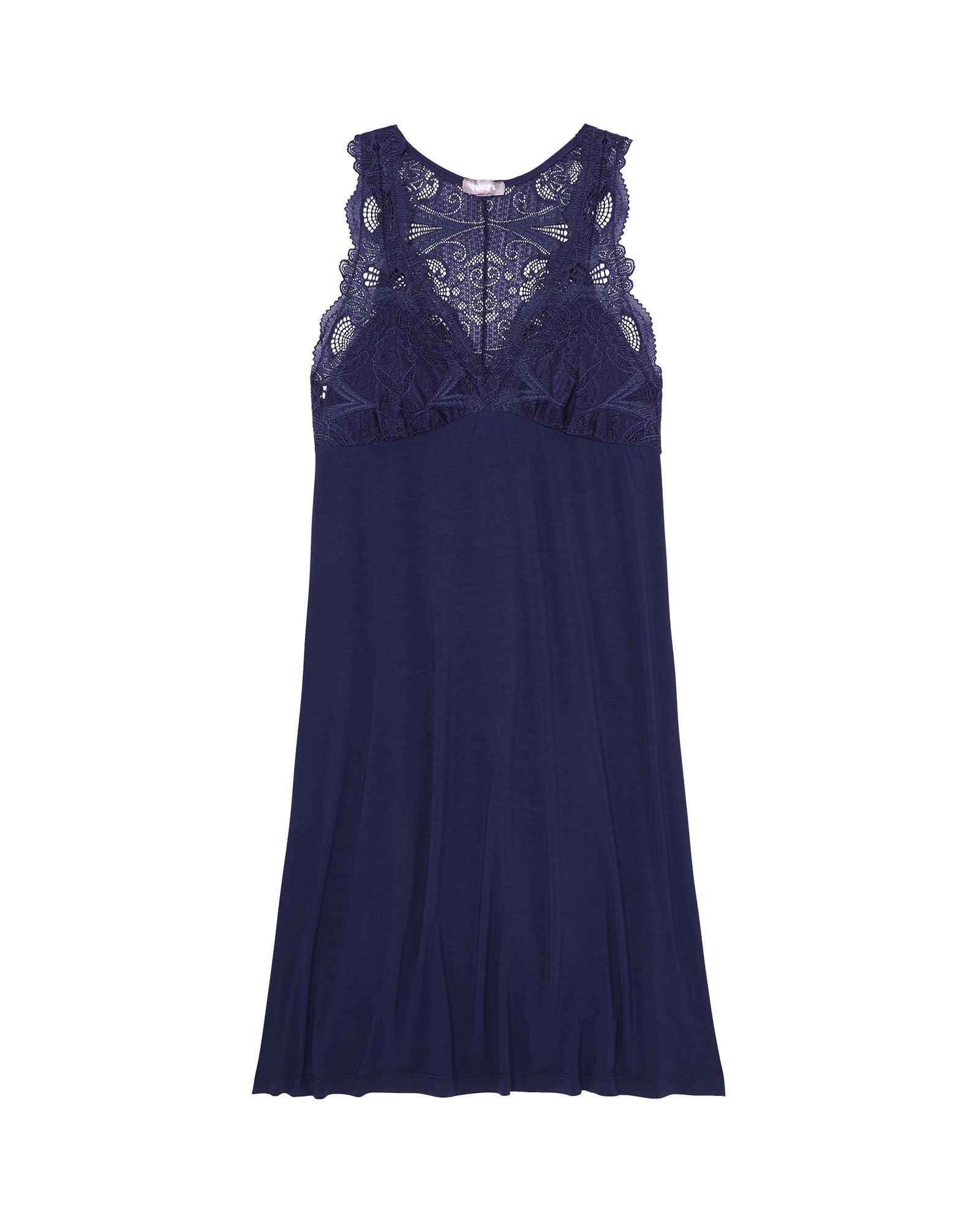 Fleur't Belle Epoque Lace T-Back Chemise in blue