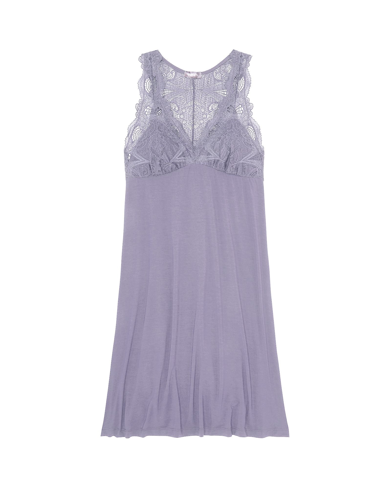 Fleur't Belle Epoque Lace T-Back Chemise in purple