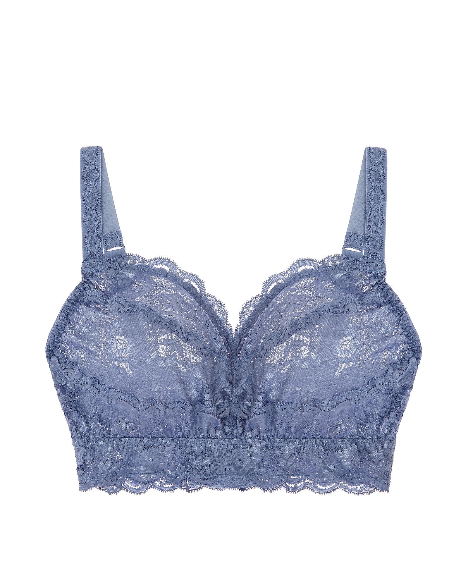 Cosabella Never Say Never Curvy Hook & Eye Bralette in blue
