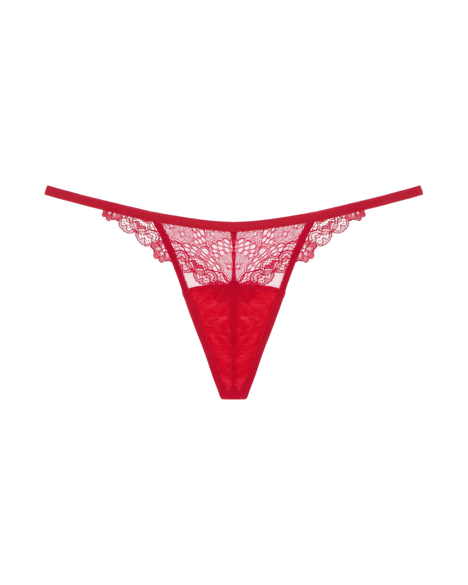 Only Hearts Whisper Sweet Nothings Barely There G-String in red