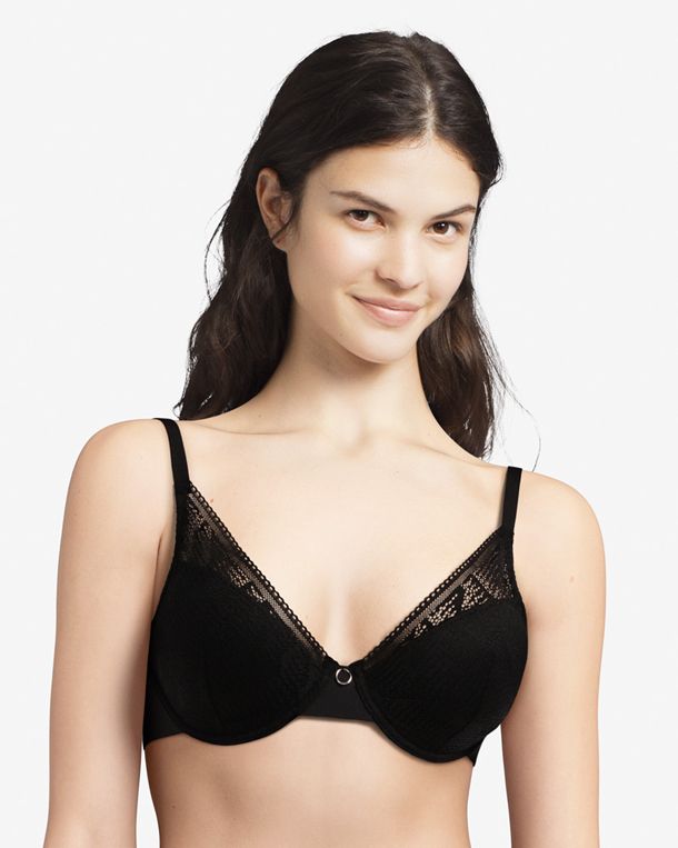 Chantelle Erika Plunge Bra in black