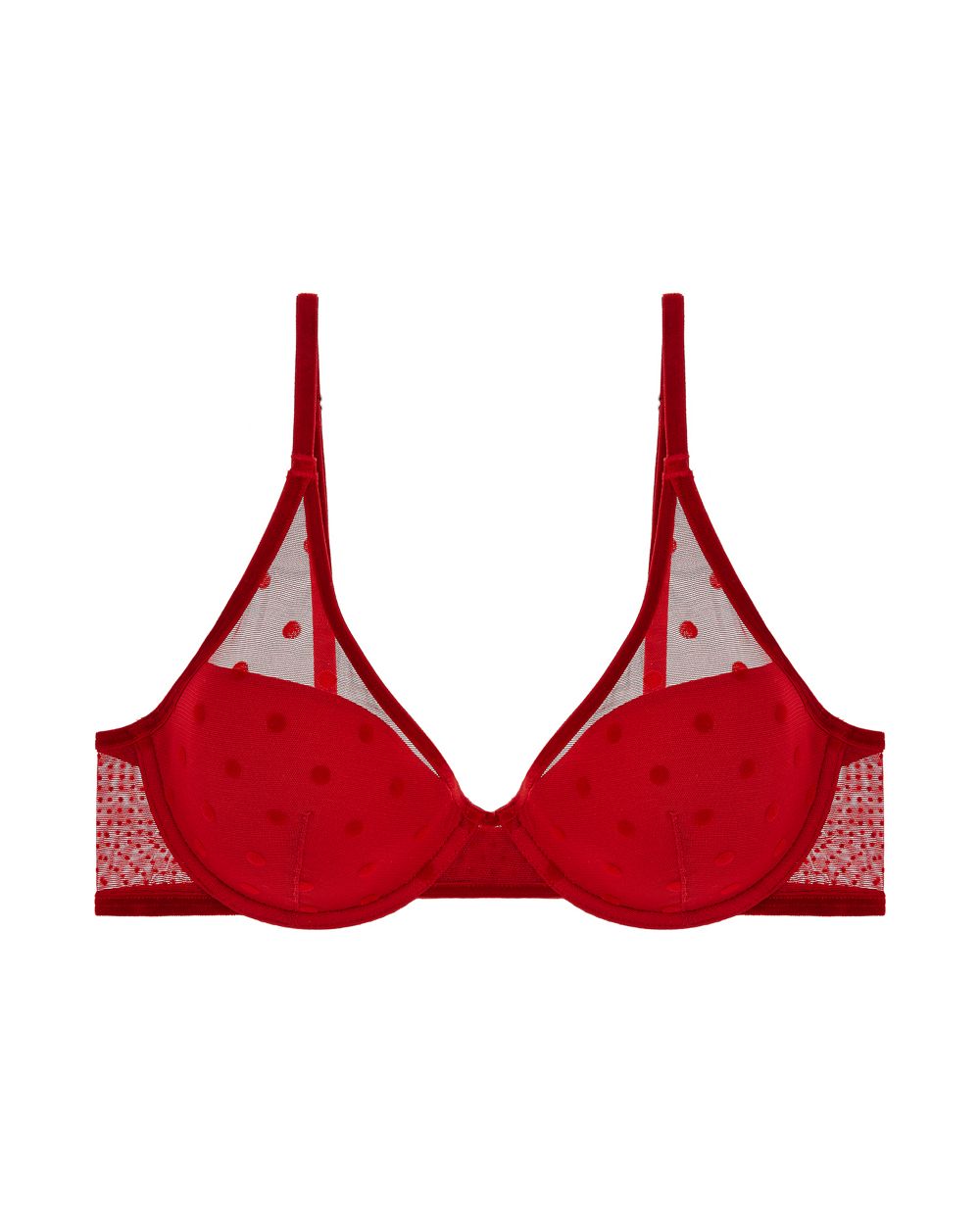 Journelle Valentina Plunge Bra in red