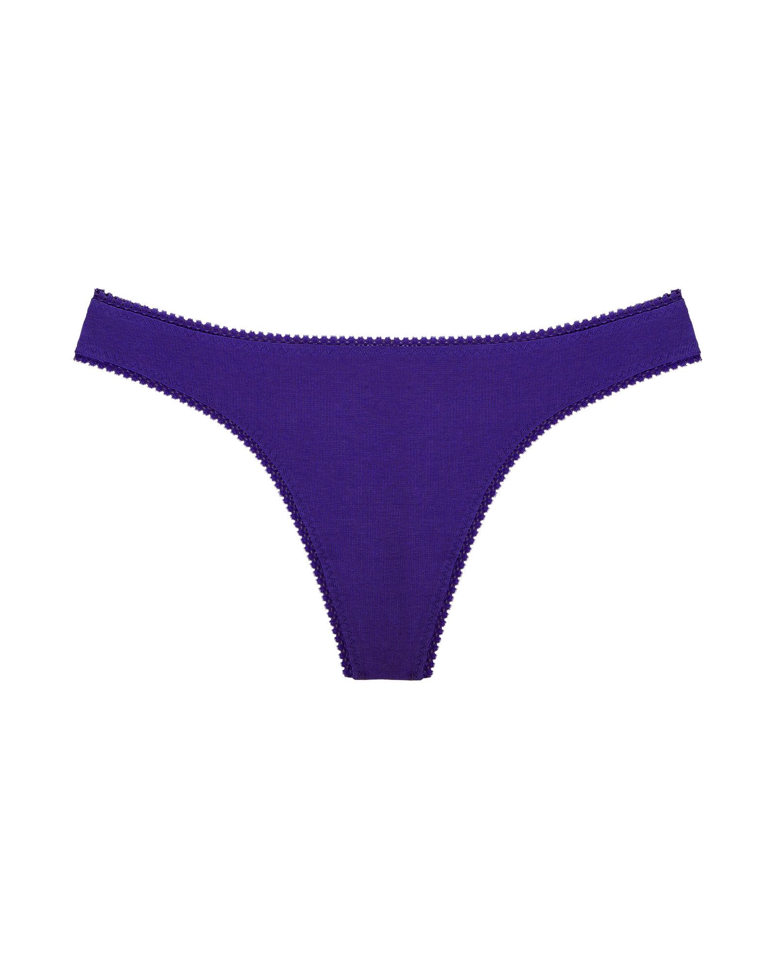 OnGossamer Cabana Cotton Hip G Thong in blue