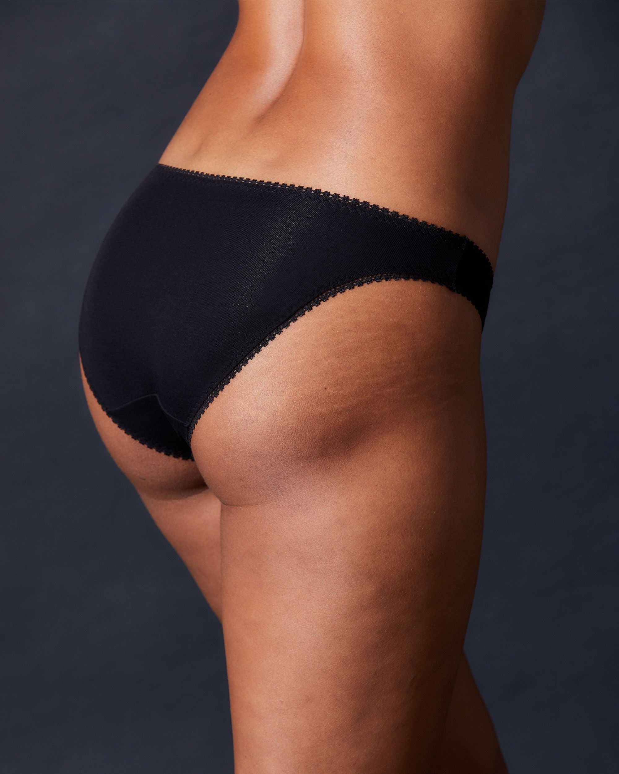 OnGossamer Cabana Cotton Hip Bikini in black