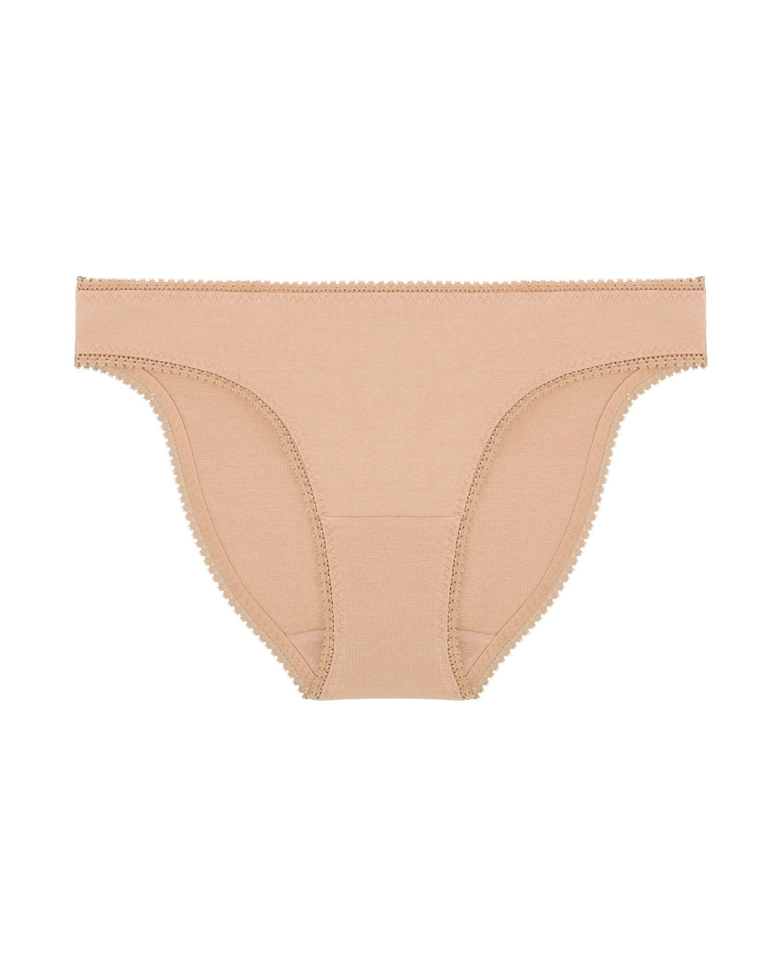 OnGossamer Cabana Cotton Hip Bikini in beige