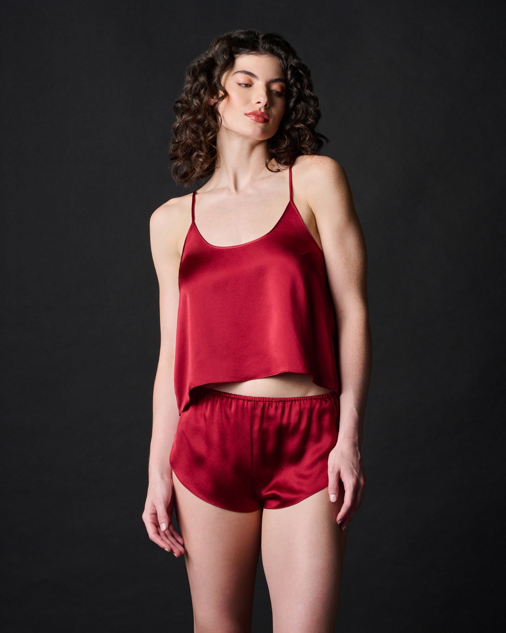 Journelle Celine Open Back Cami in red