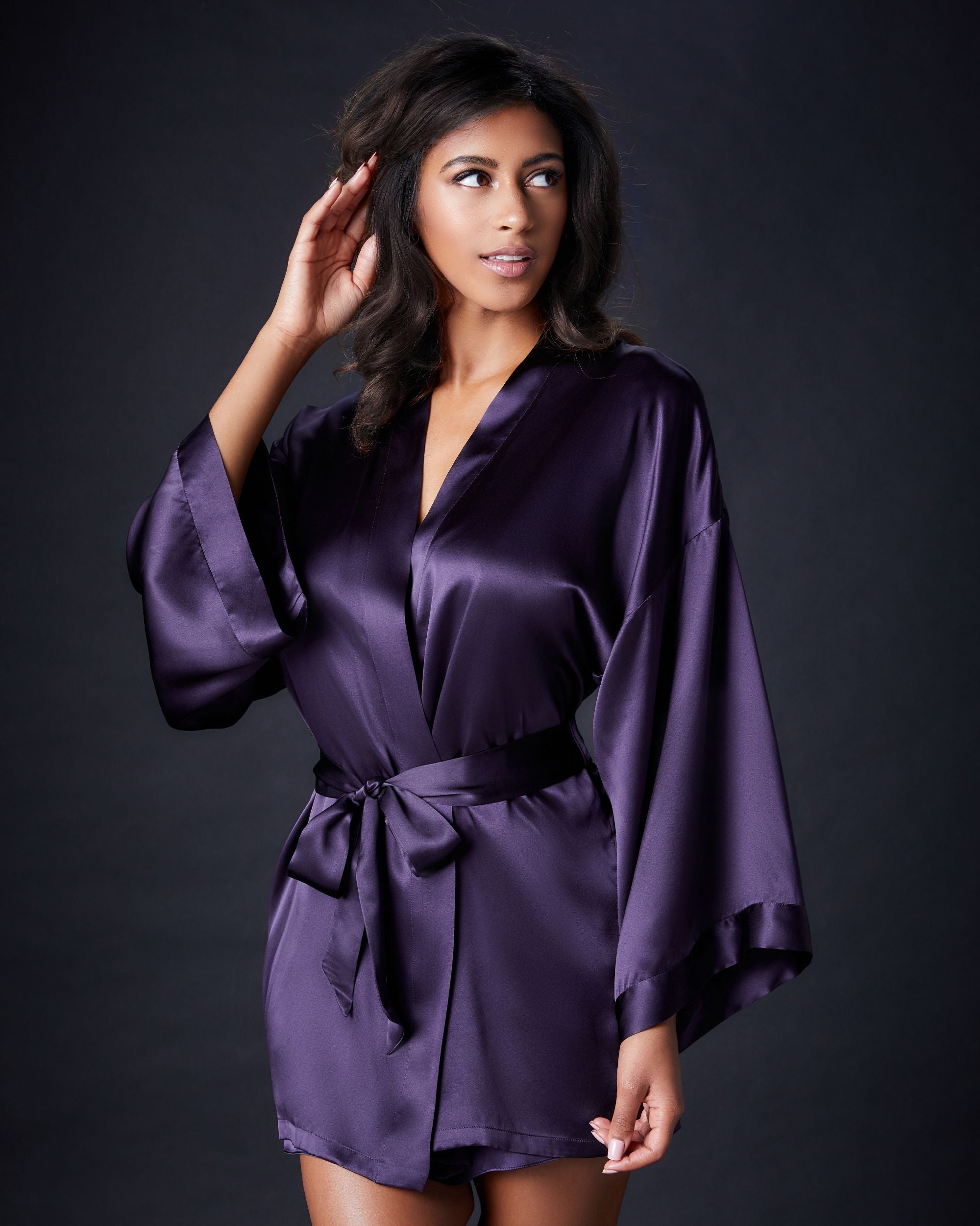 Journelle Celine Classic Robe in purple