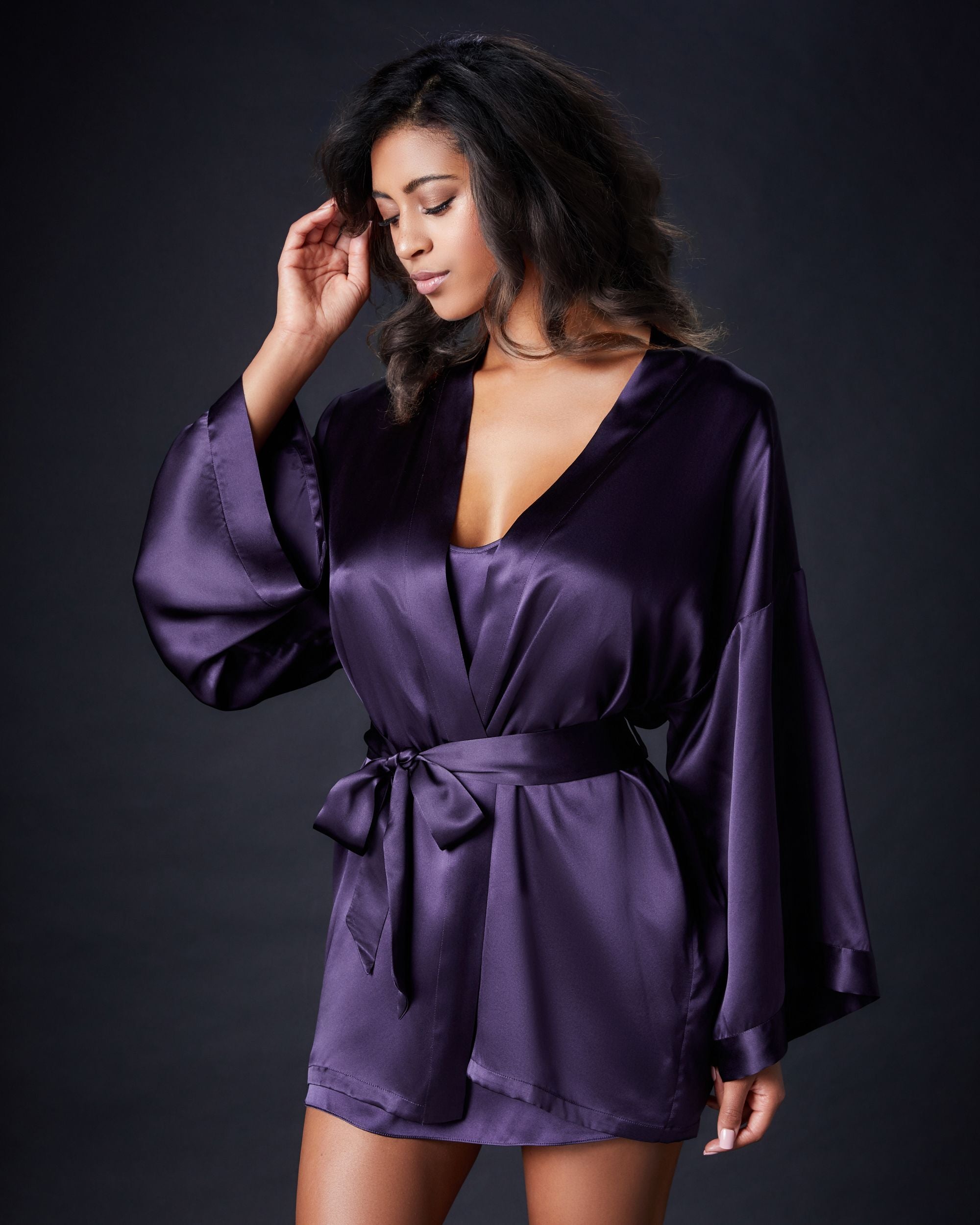 Journelle Celine Classic Robe in purple