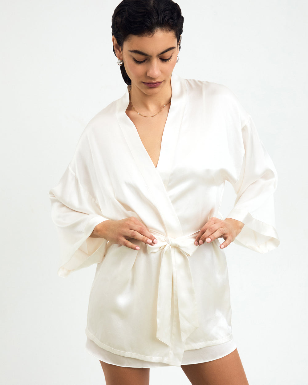 Journelle Celine Classic Robe in white