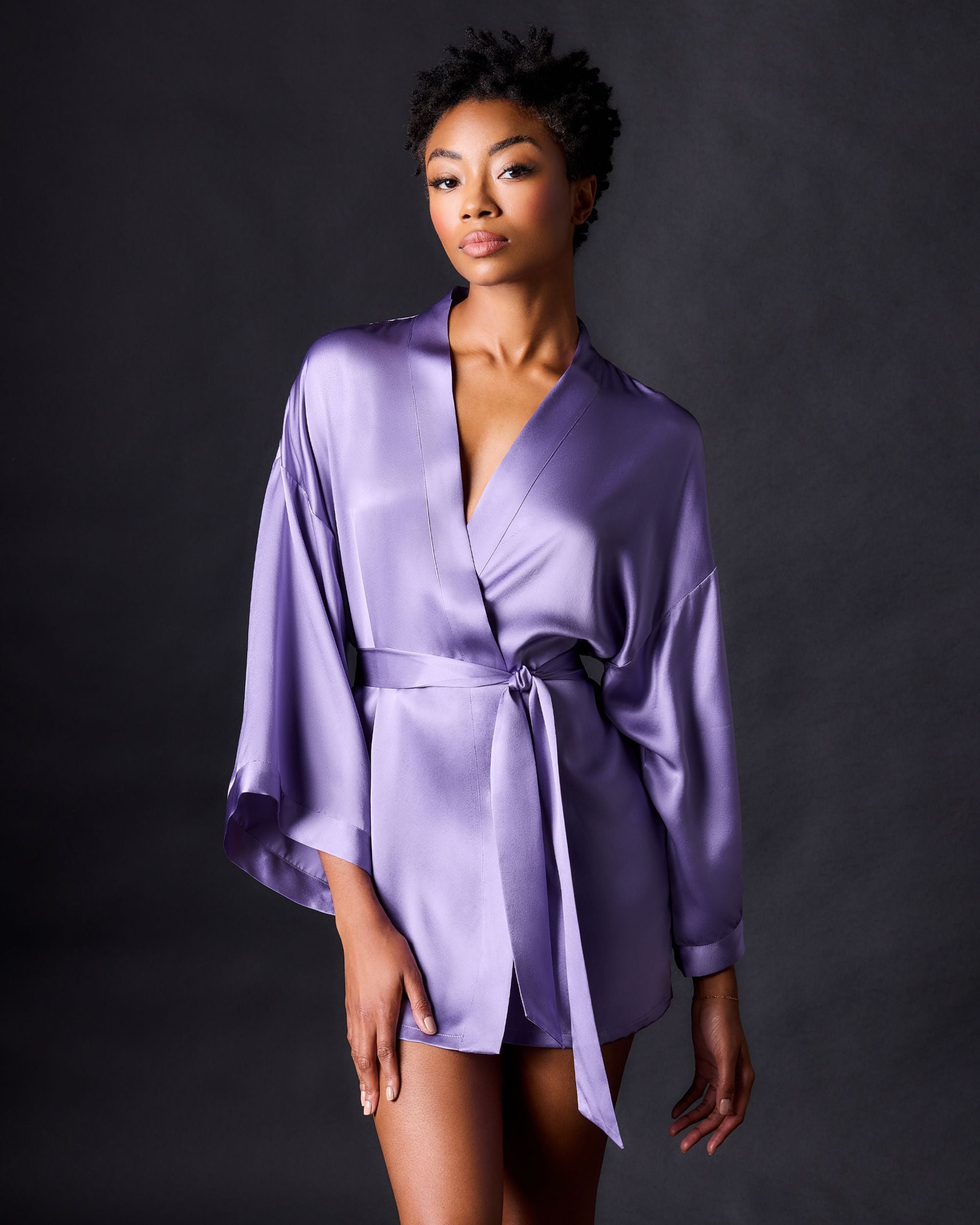 Journelle Celine Classic Robe in purple