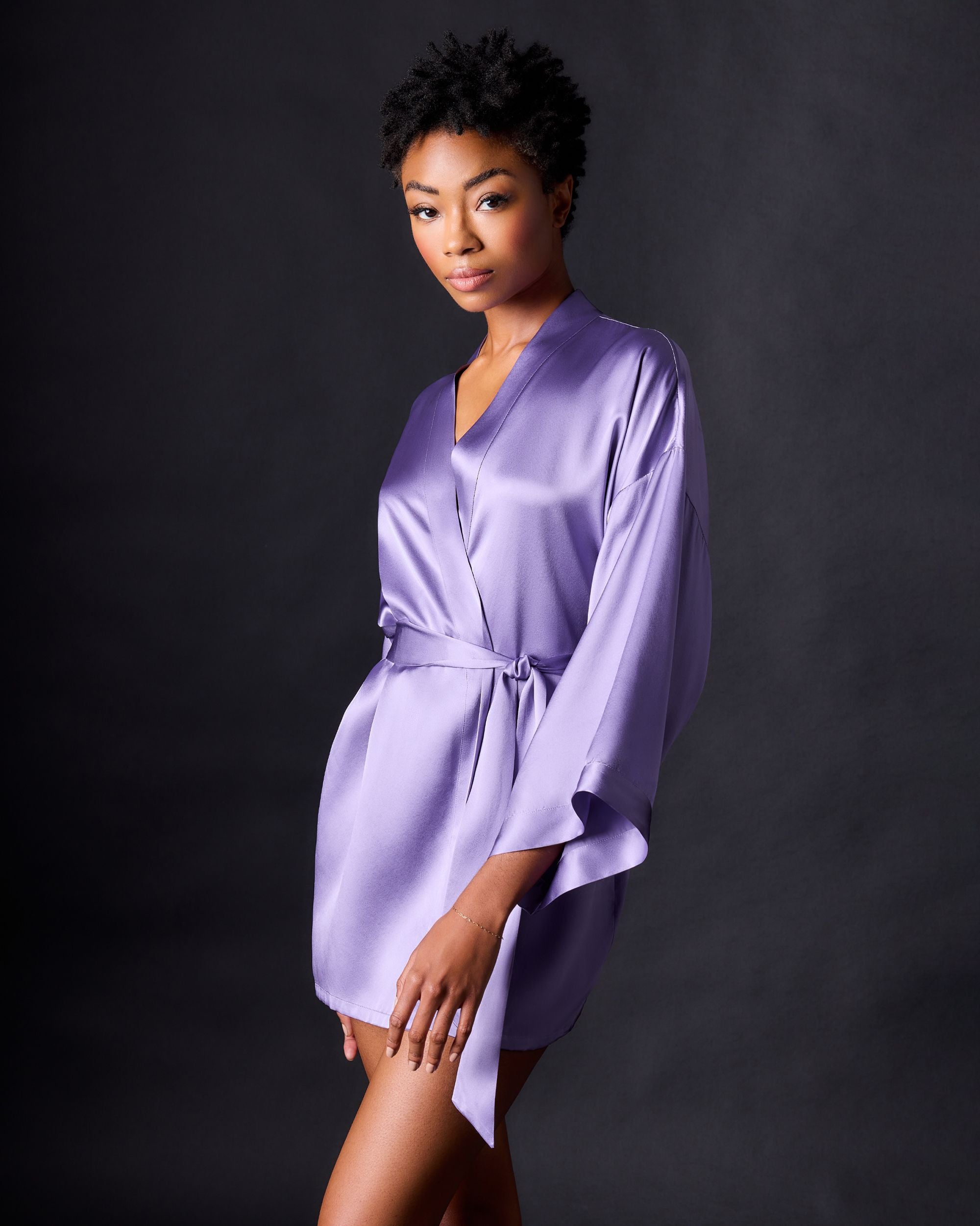 Journelle Celine Classic Robe in purple