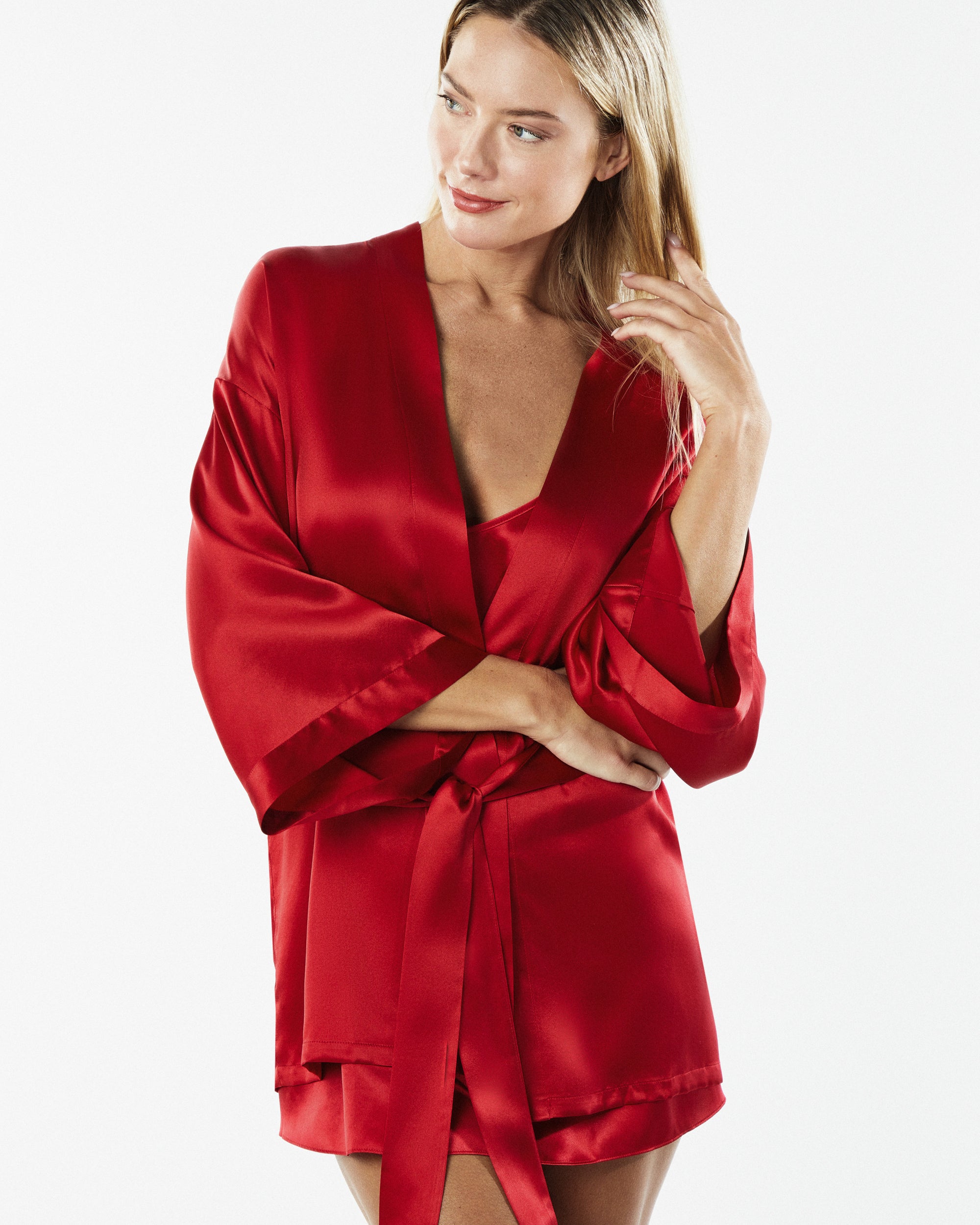 Journelle Celine Classic Robe in red