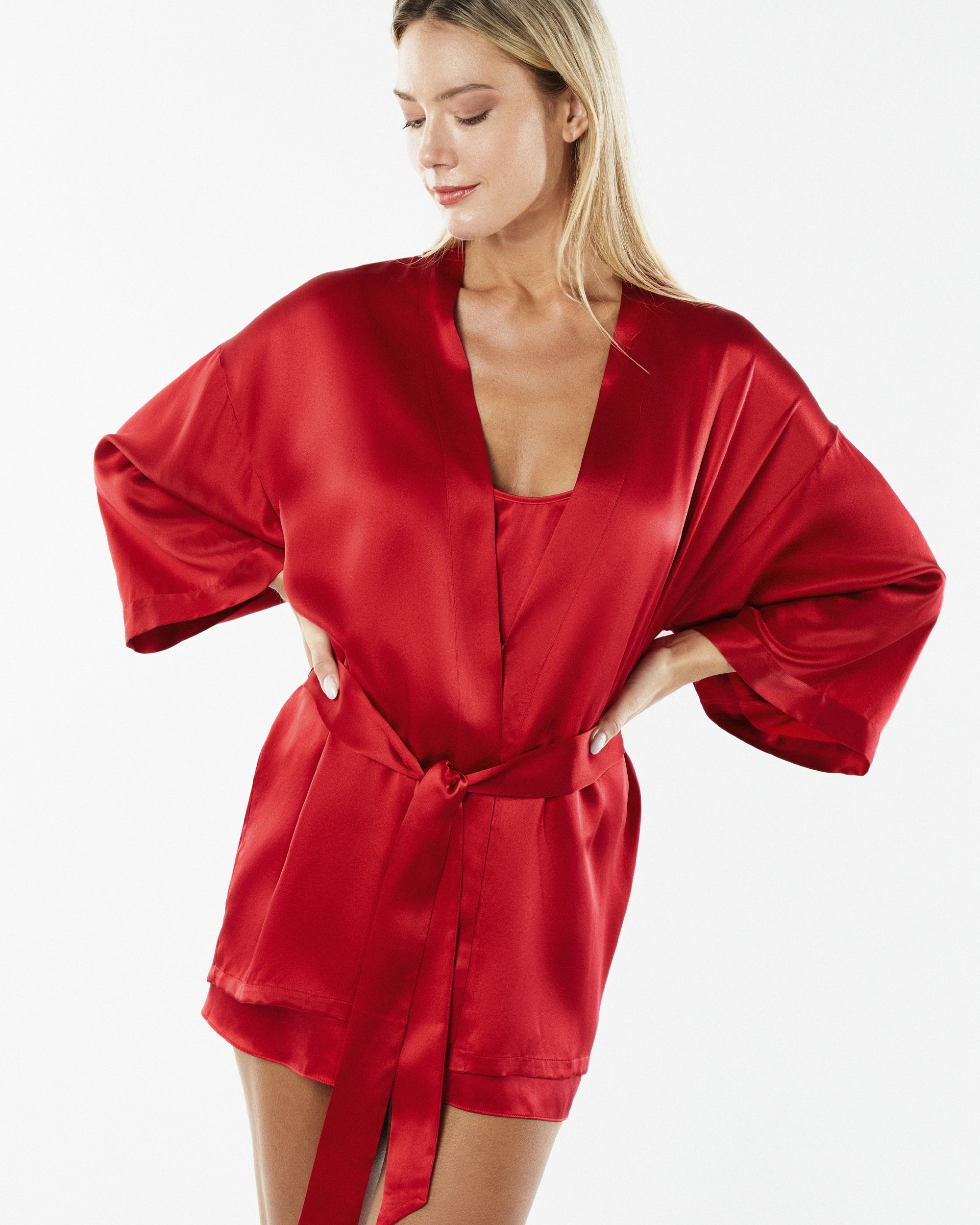 Journelle Celine Classic Robe in red