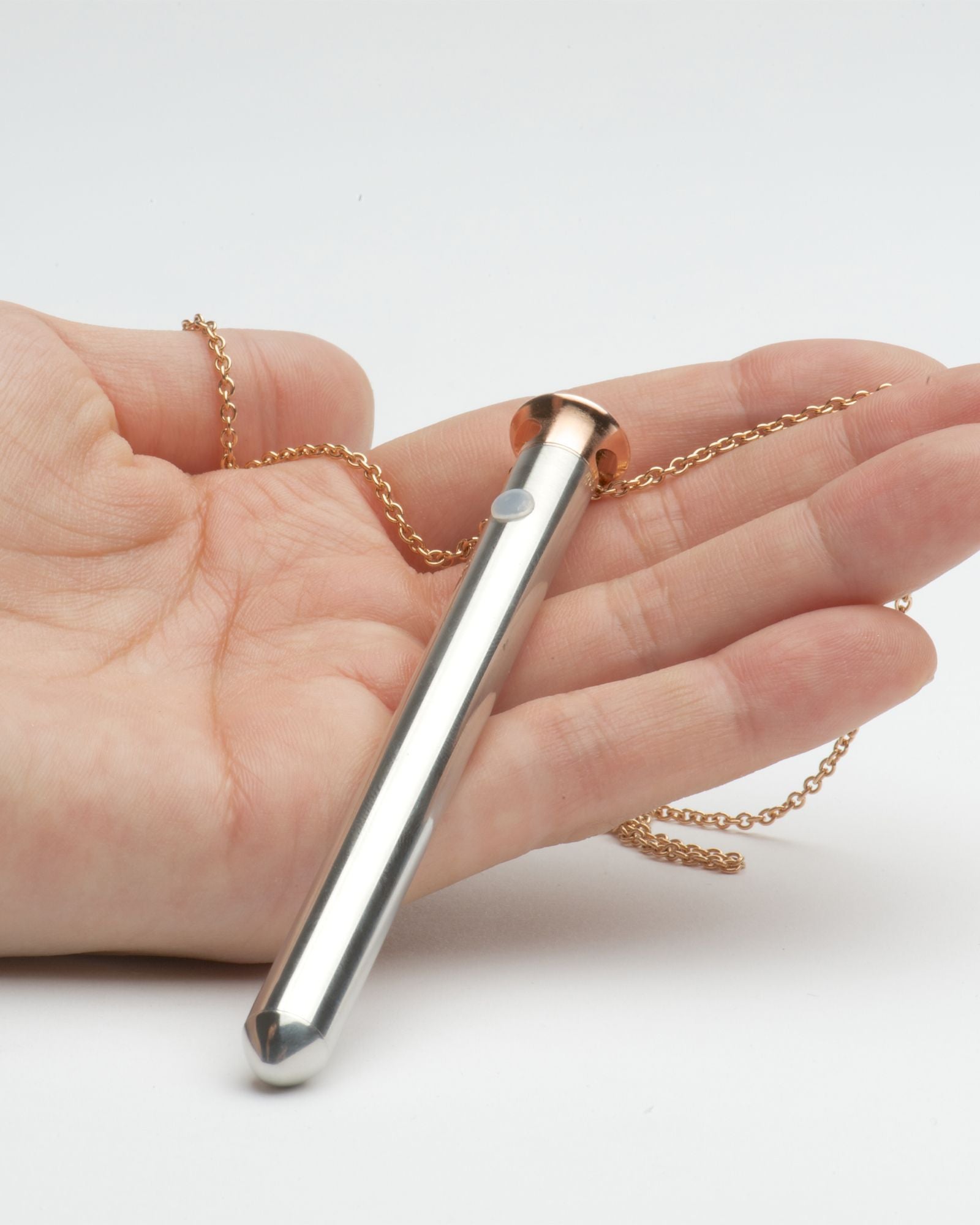 Crave Vesper Rose Gold Vibrating Necklace in metallics