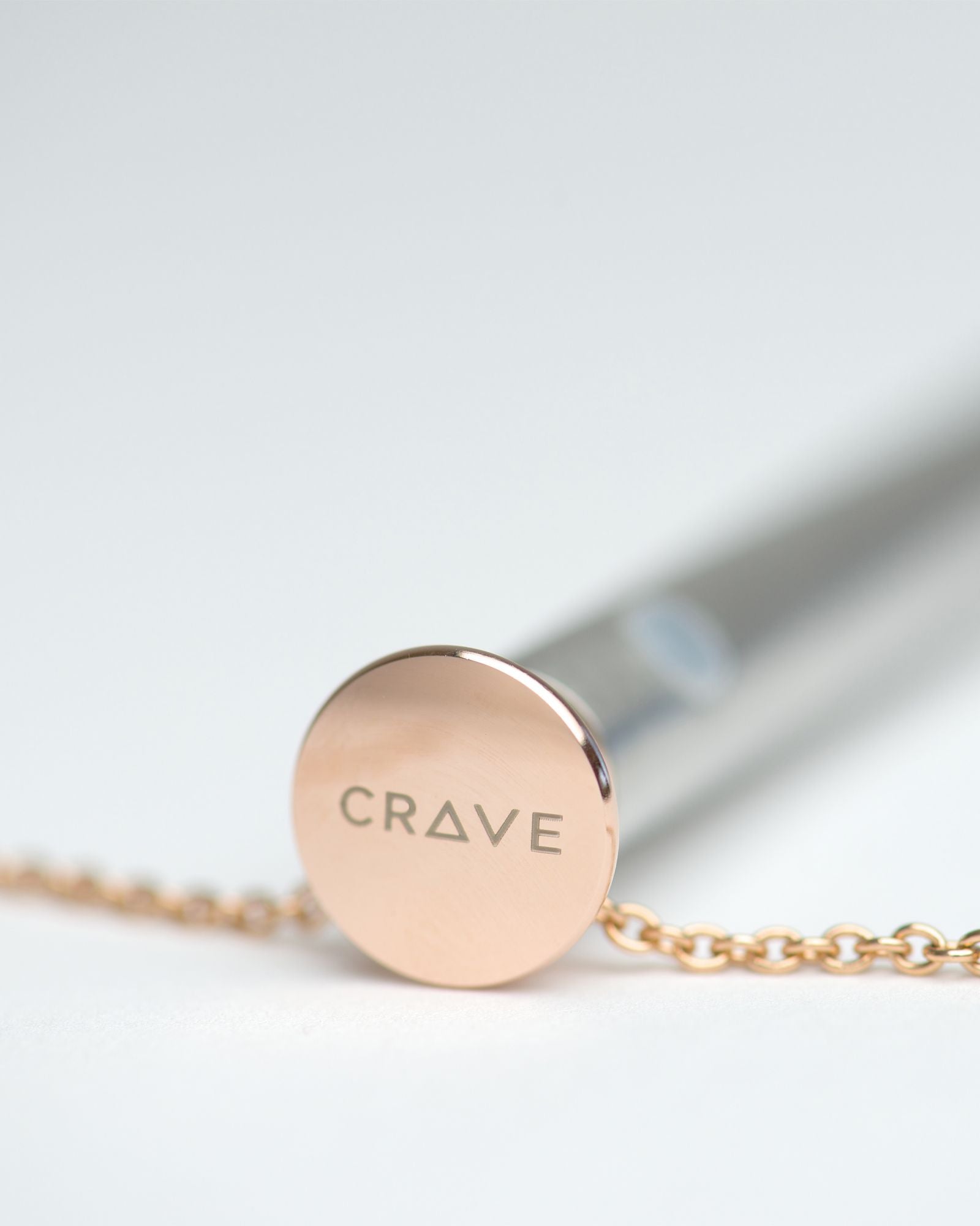 Crave Vesper Rose Gold Vibrating Necklace in metallics