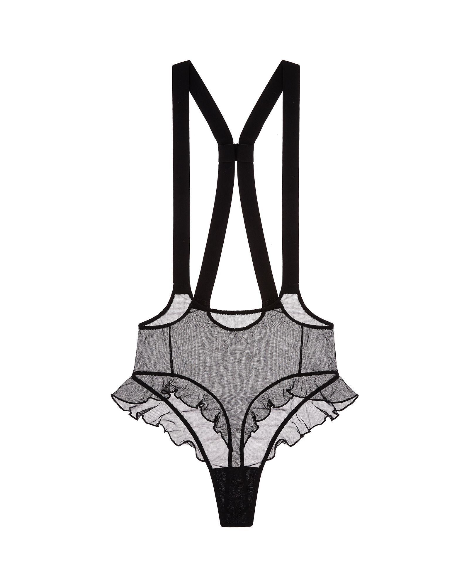 Only Hearts Whisper Suspender Teddy in black