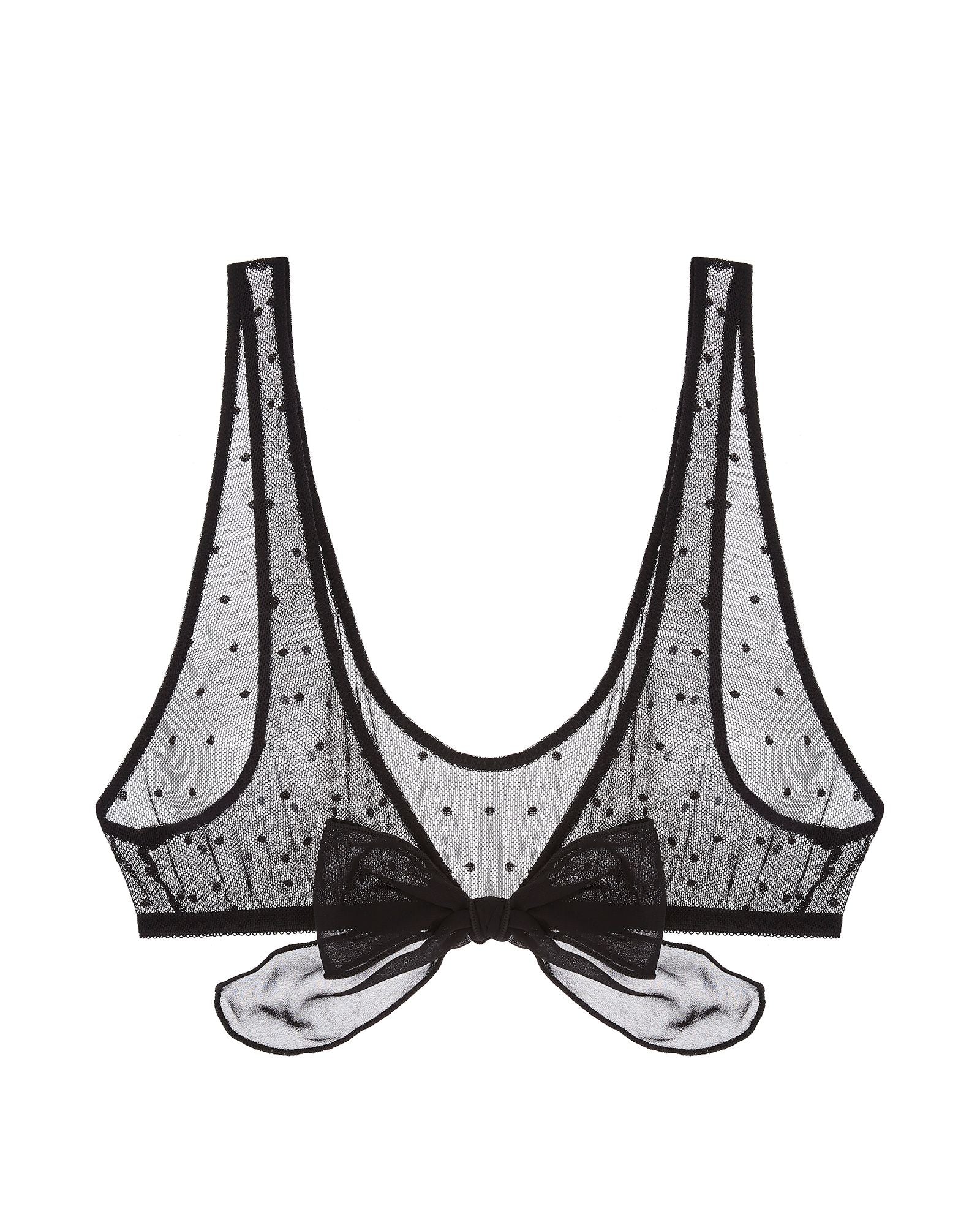 Only Hearts Coucou Lola Bow Tie Bralette in black