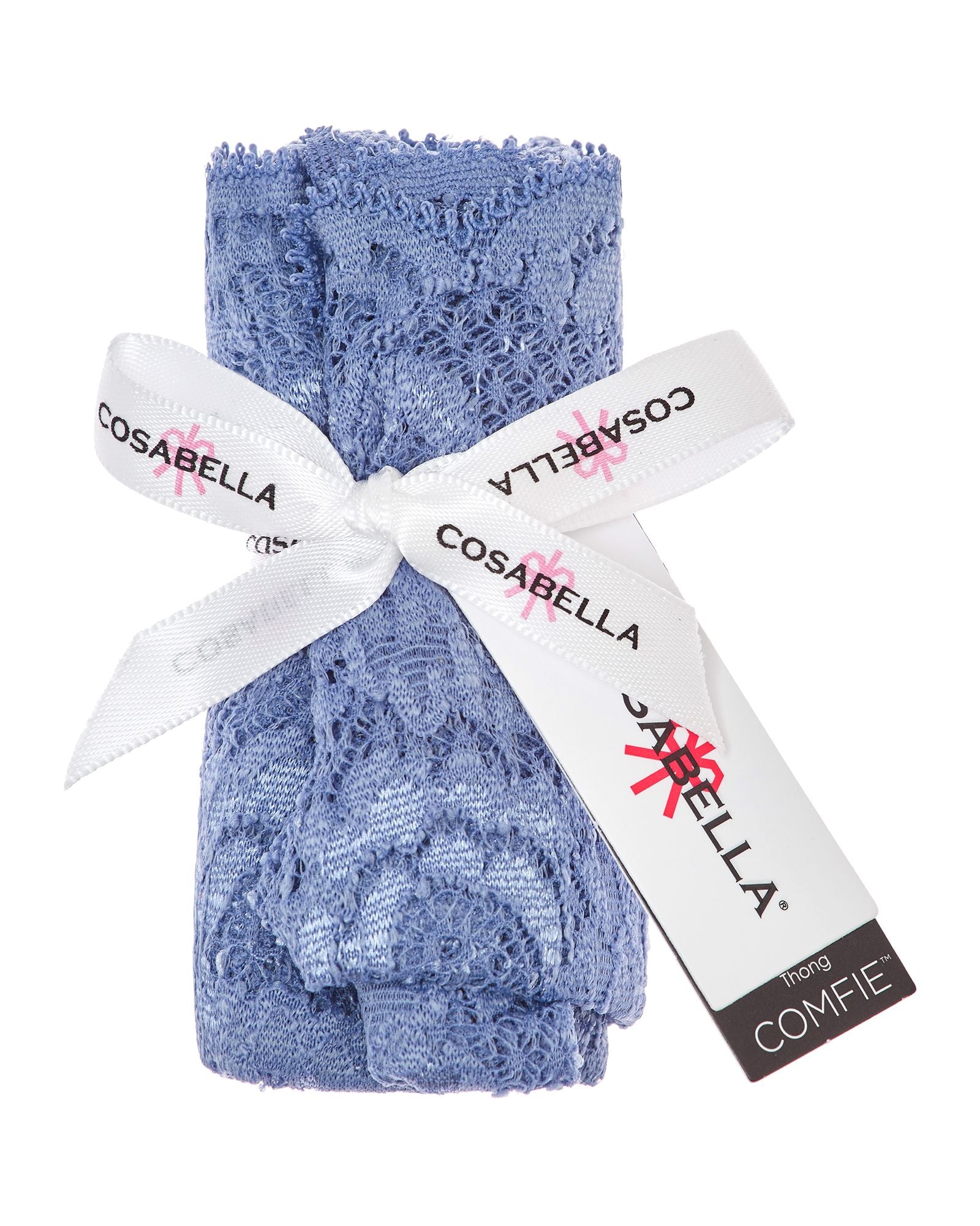 Cosabella Never Say Never Comfie Cutie Thong in blue