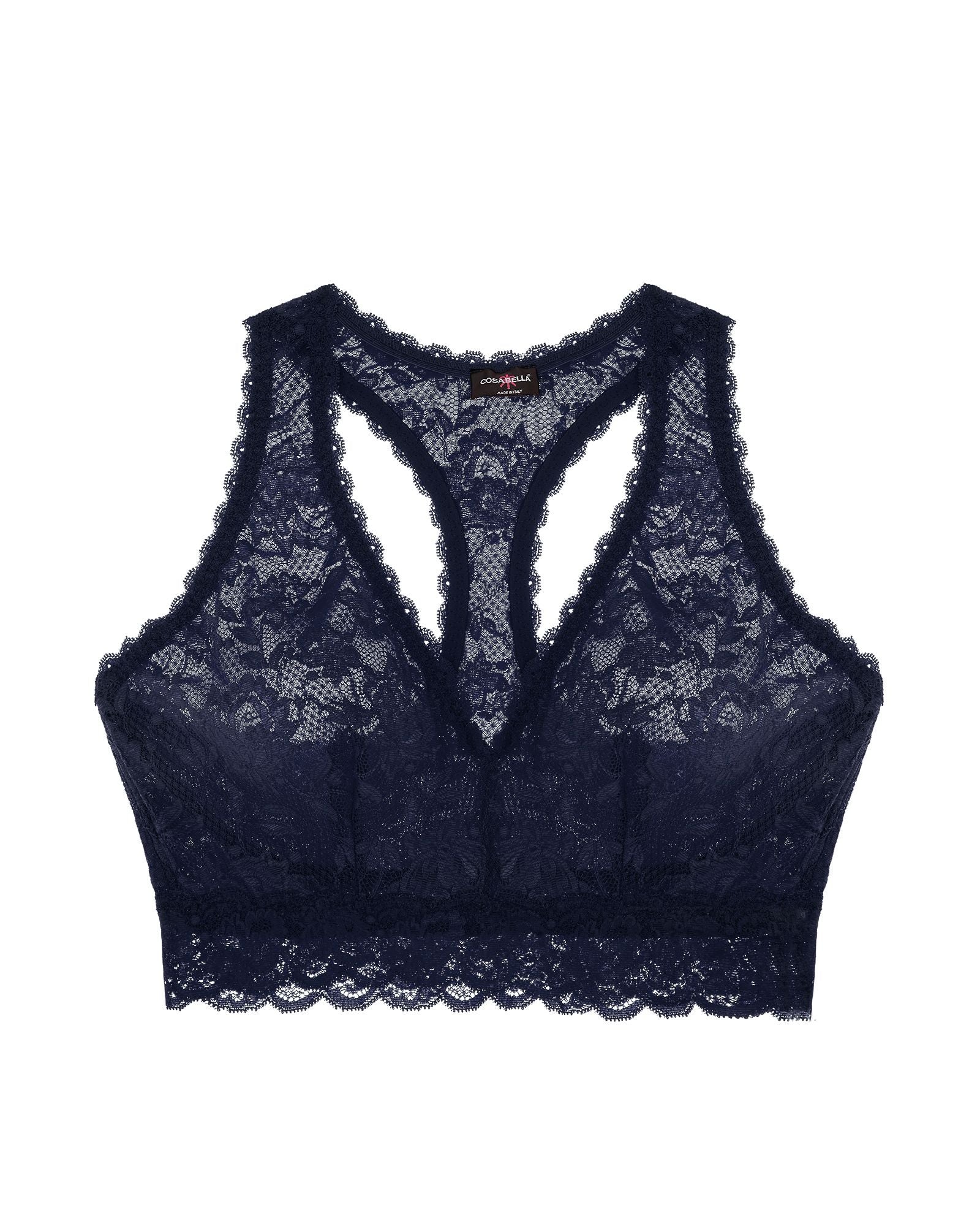 Cosabella Never Say Never Curvy Racie Racerback Bralette in blue