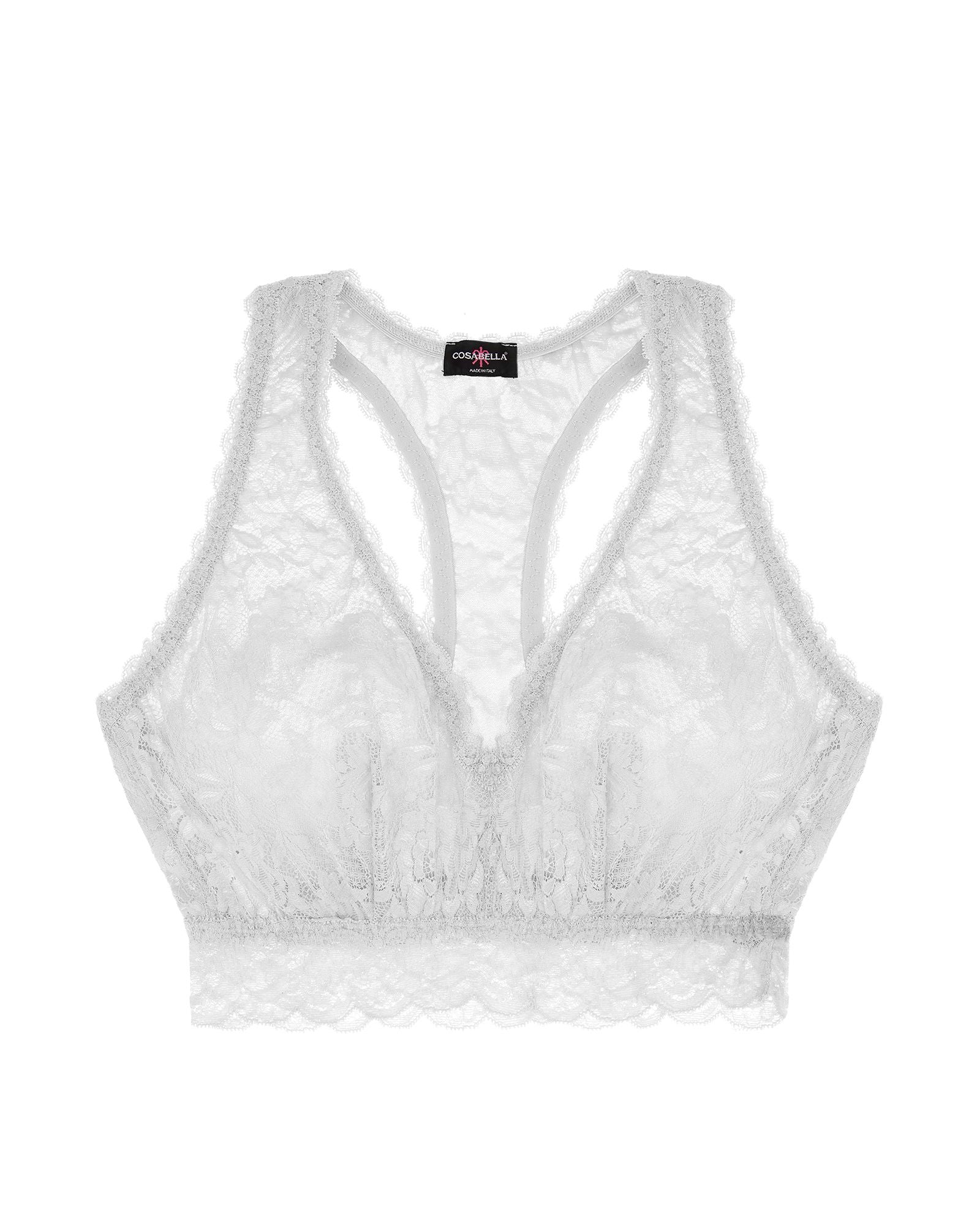 Cosabella Never Say Never Curvy Racie Racerback Bralette in white