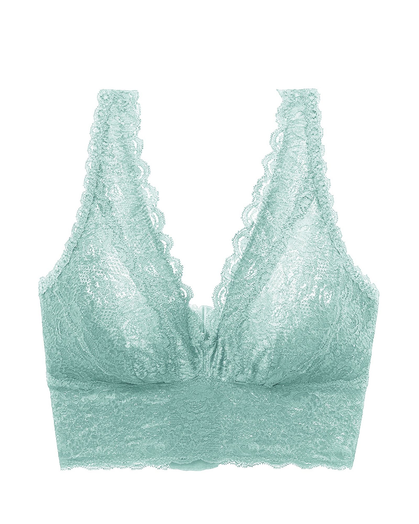 Cosabella Never Say Never Curvy Plungie Longline Bralette in blue