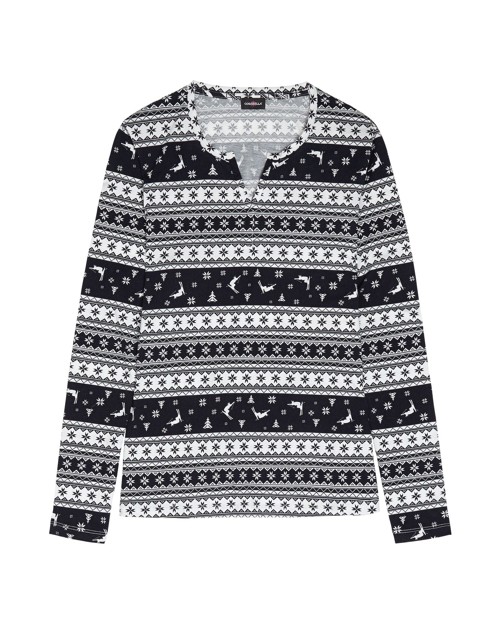 Cosabella Ski Trip Printed Pima Cotton PJ in blue