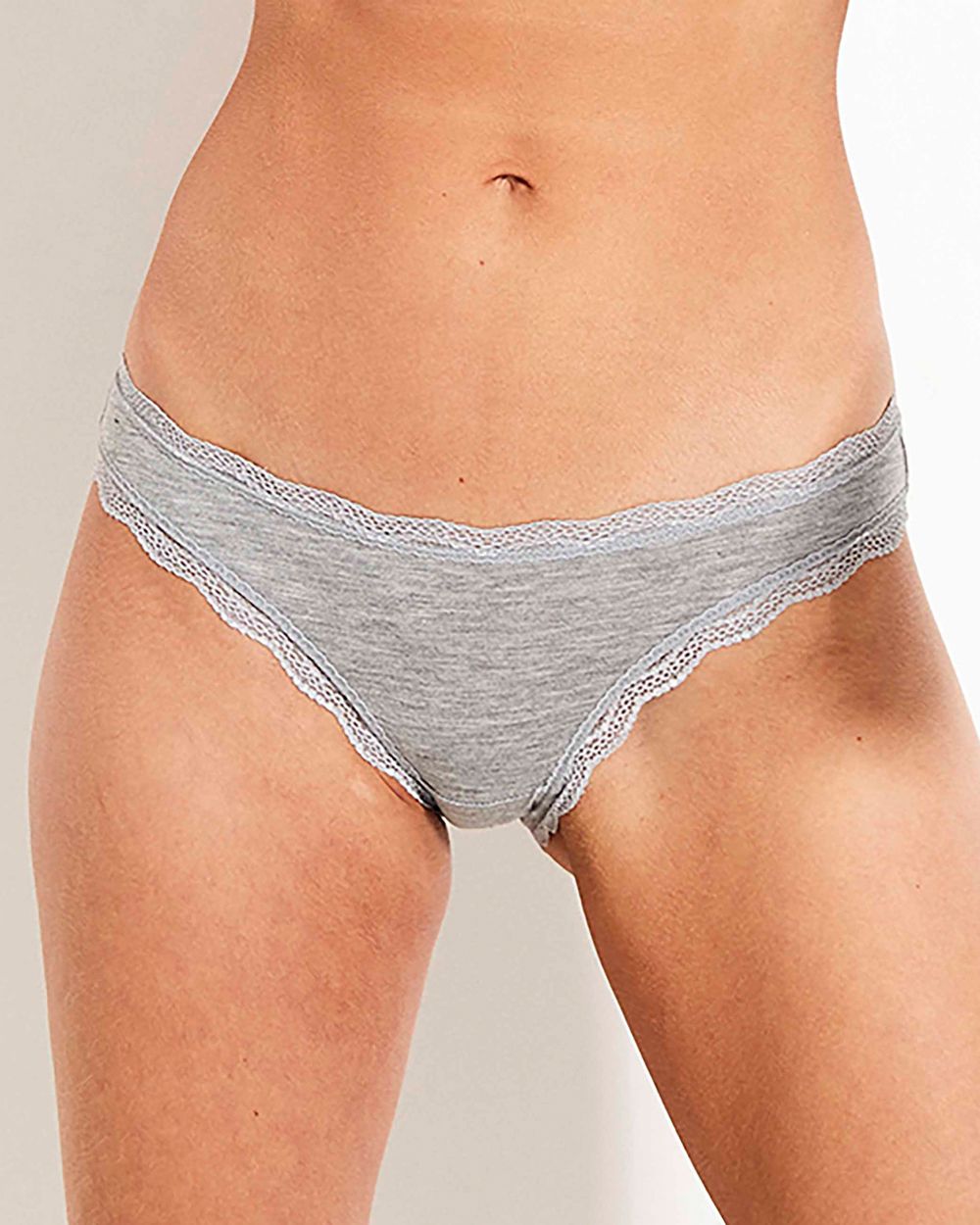 Stripe + Stare Basic Knicker in gray