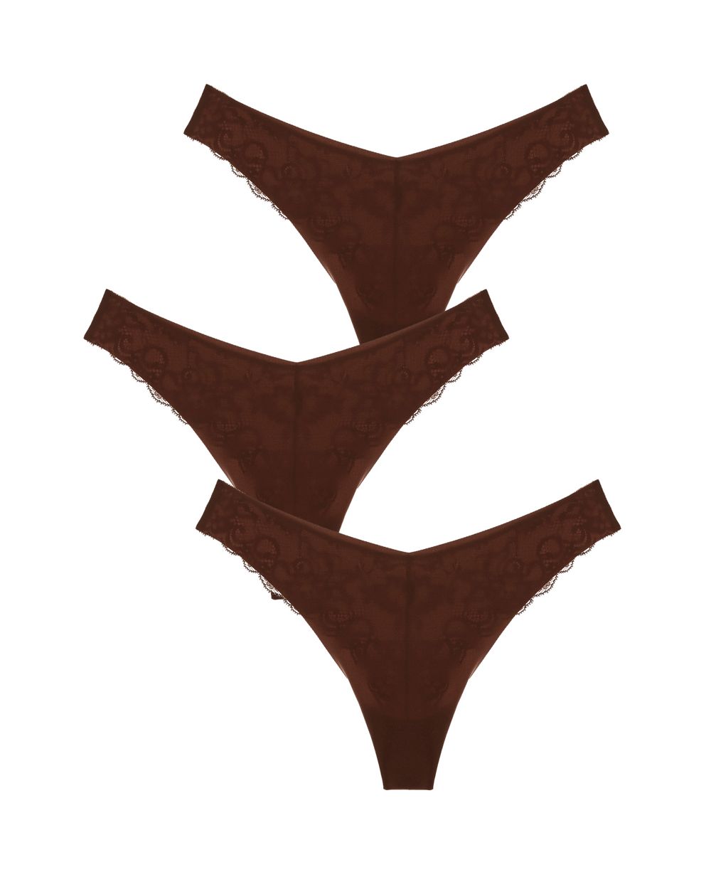 Journelle Estelle Thong 3 Pack in brown