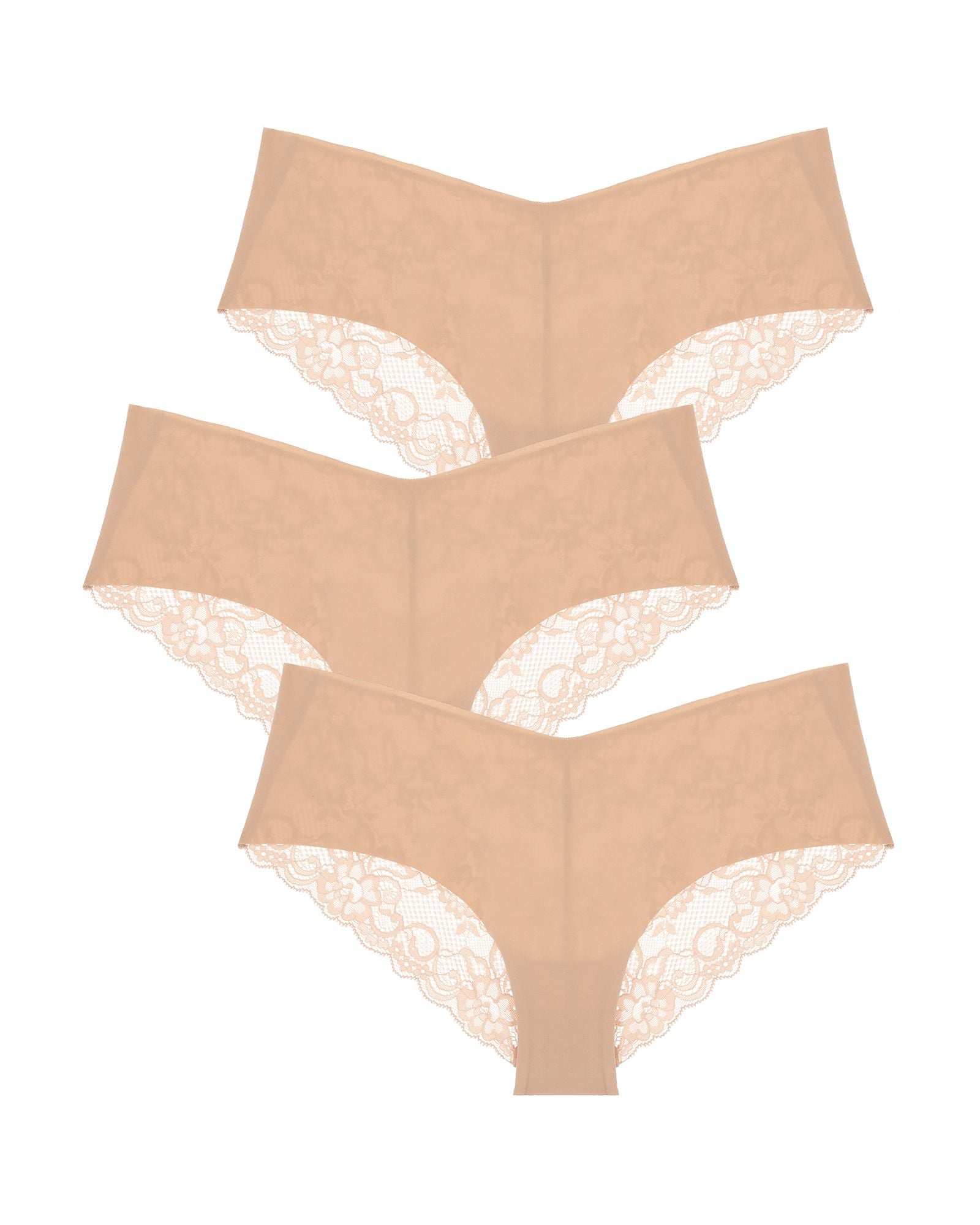 Journelle Estelle Hipster 3 Pack in beige