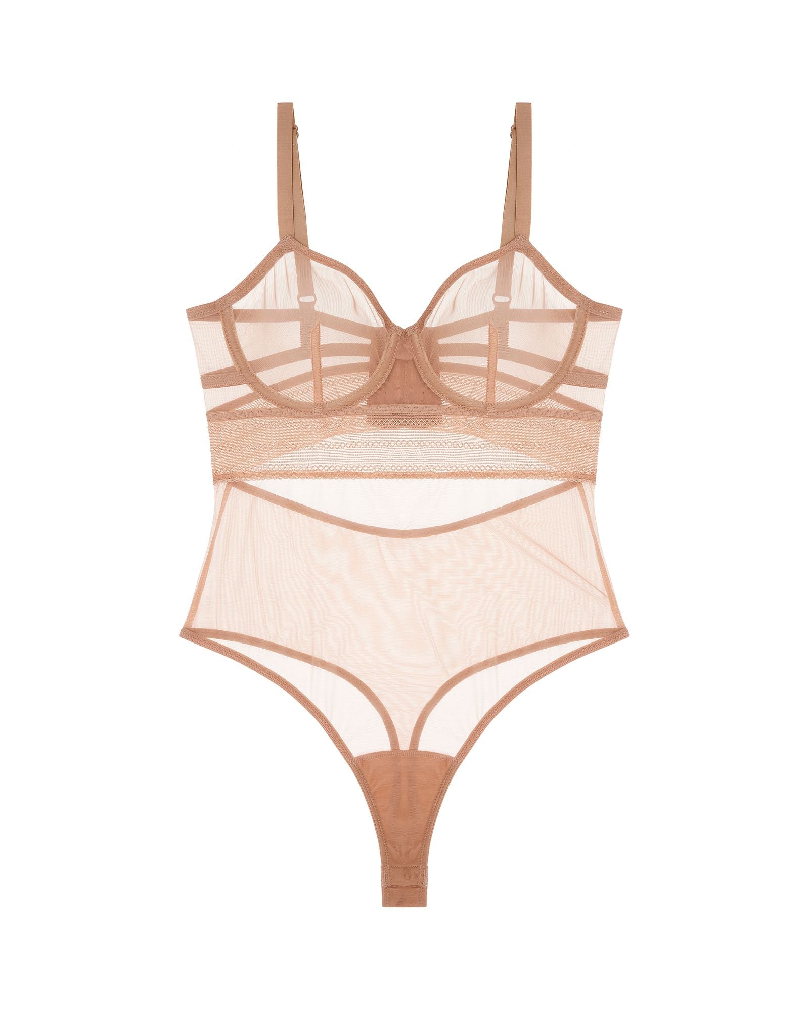Else Bare Underwire Bodysuit in beige