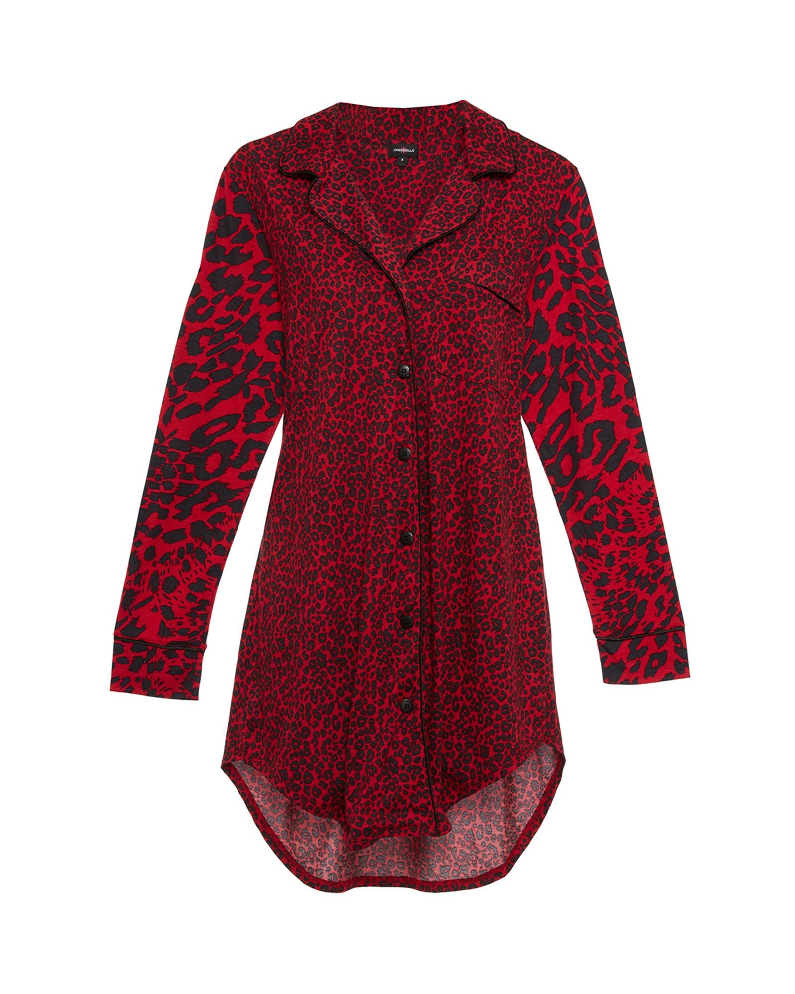 Cosabella Bella PJ Printed Sleep Shirt in red