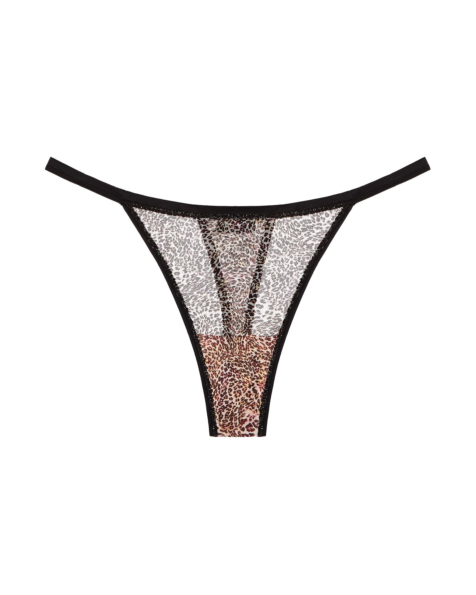 Cosabella Soire Confidence Printed Italian Thong in black