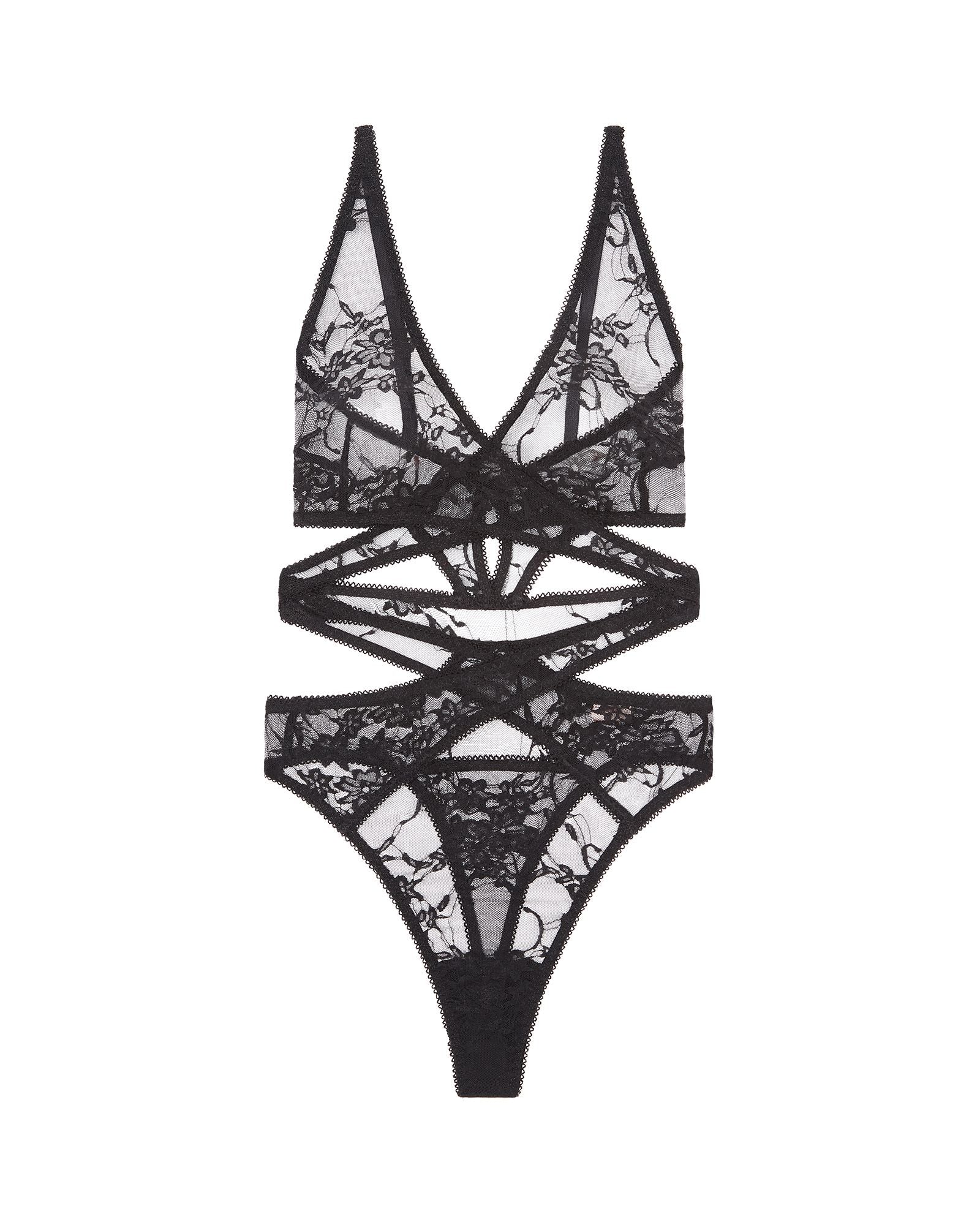 Coco de Mer Muse by Coco de Mer Sofia Bodysuit in black