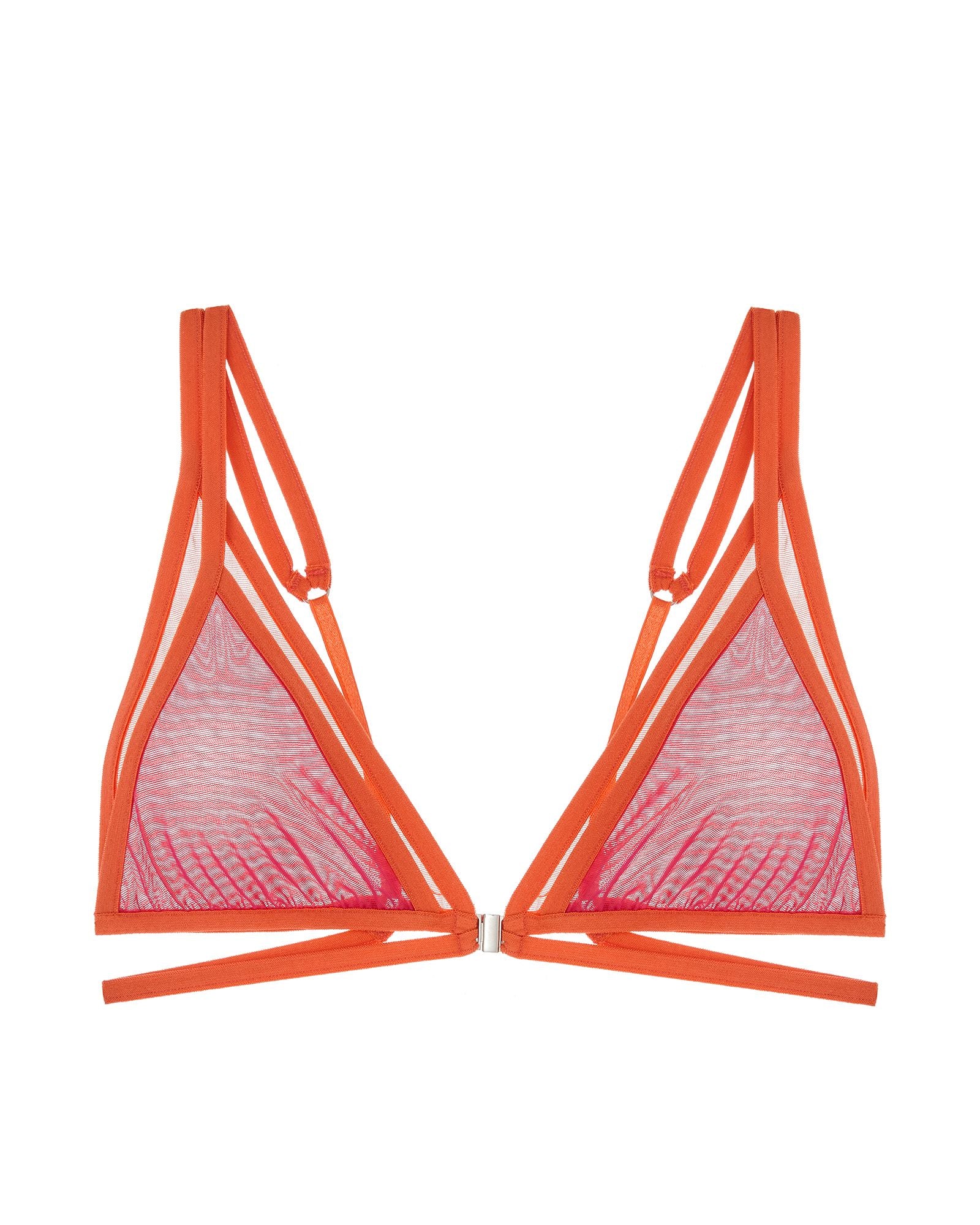 Only Hearts Color Block Whisper Triangle Bralette in pink