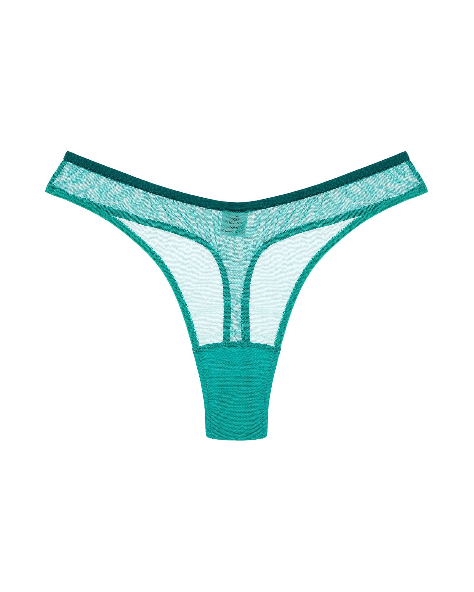 Only Hearts Color Block Whisper Basic Thong in green