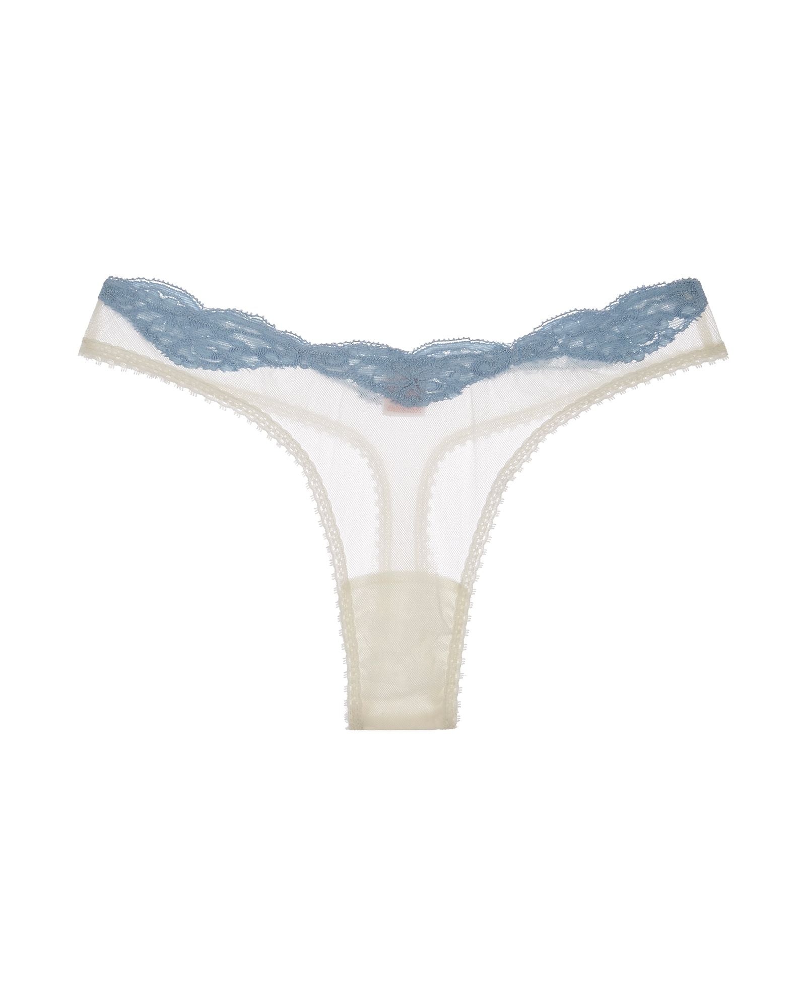 Only Hearts Tulle with Lace Low Rise Thong in white