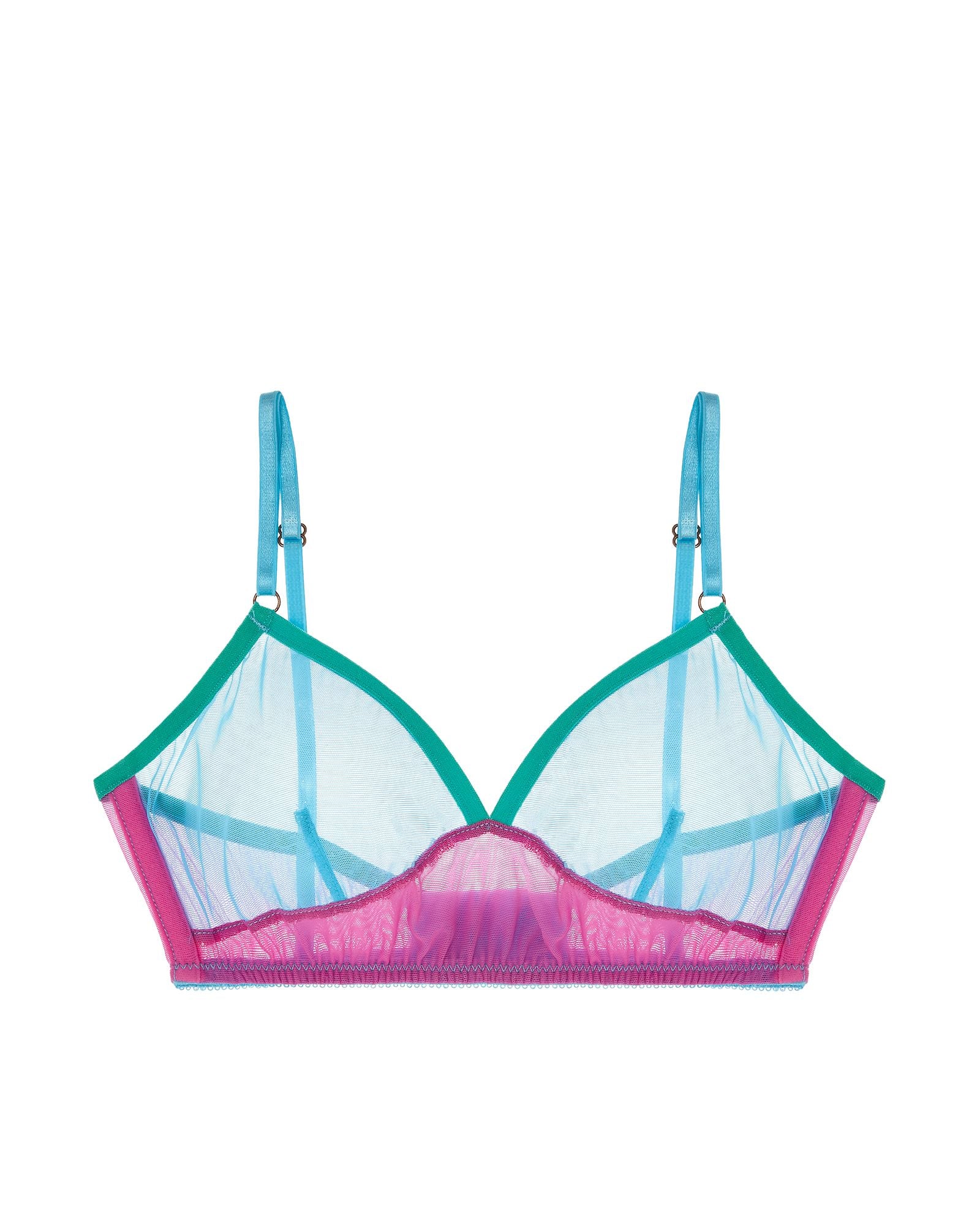 Only Hearts Color Block Whisper Retro Bralette in pink