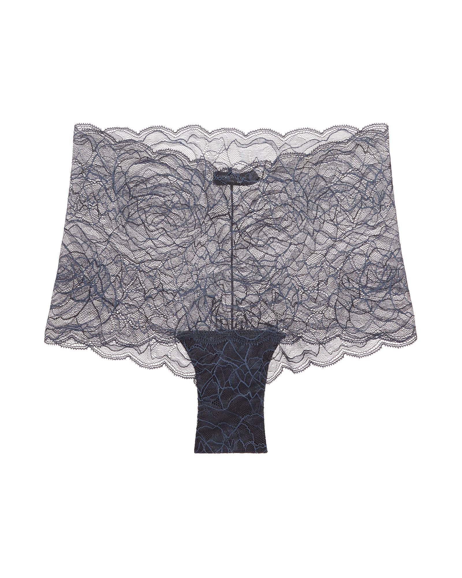 Samantha Chang All Lace Roses High Rise Boyshort in black