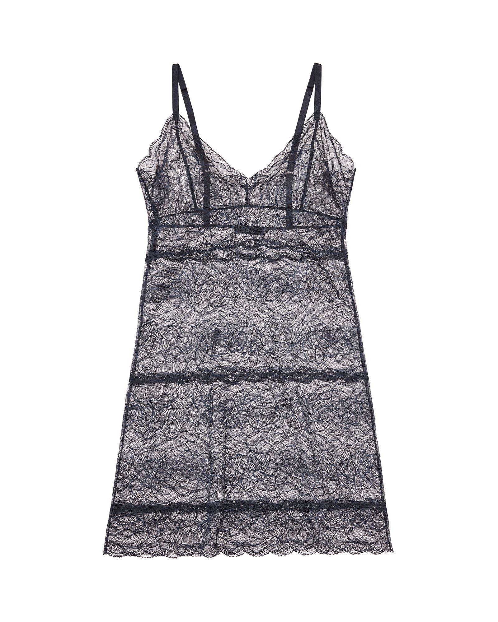 Samantha Chang All Lace Roses Full Slip in black