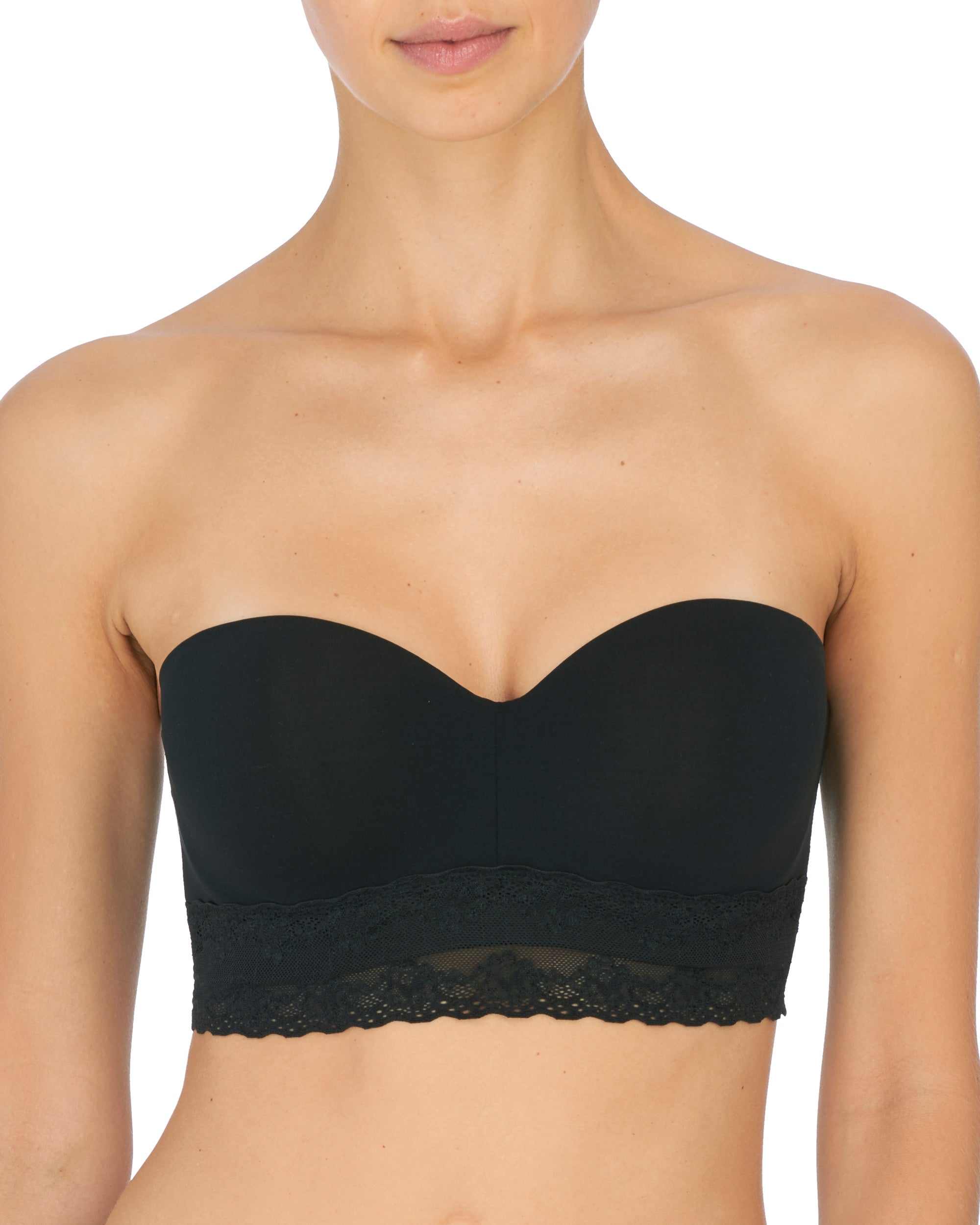 Natori Bliss Perfection Strapless Contour Underwire Bra in black