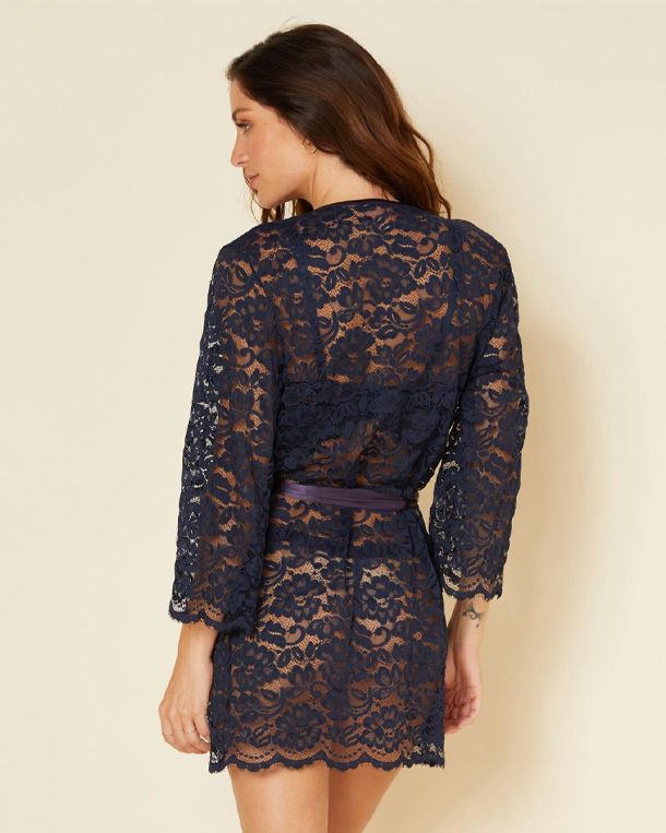 Cosabella Magnolia Robe in blue