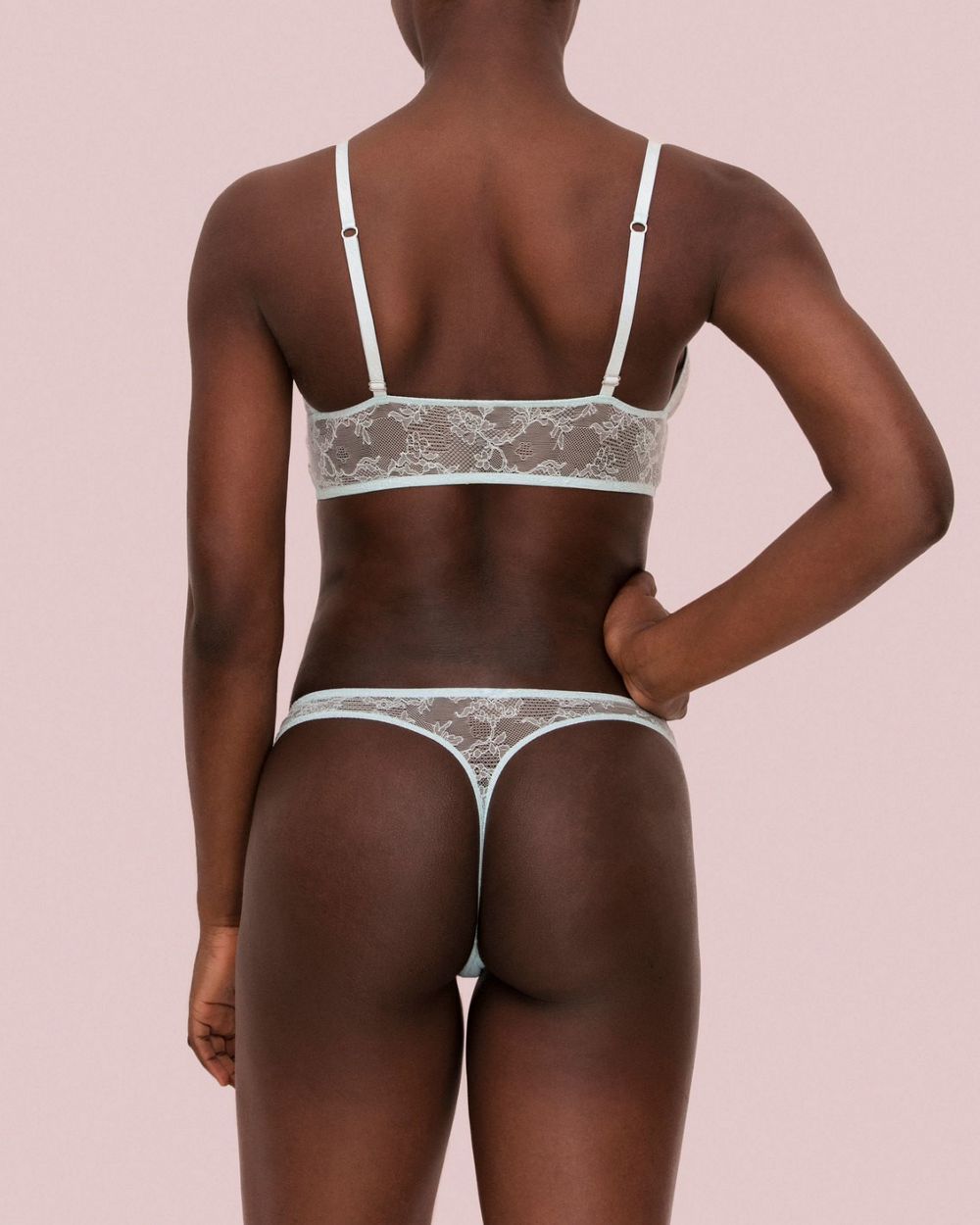 Noelle Wolf Bold Longline Bralette in blue