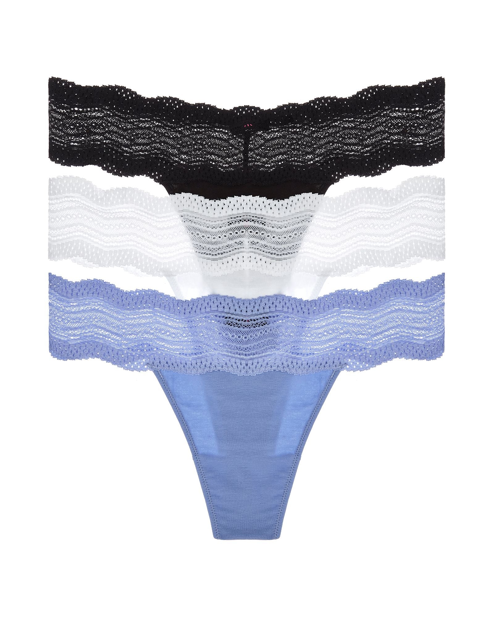 Cosabella Dolce Thong 3 Pack in blue