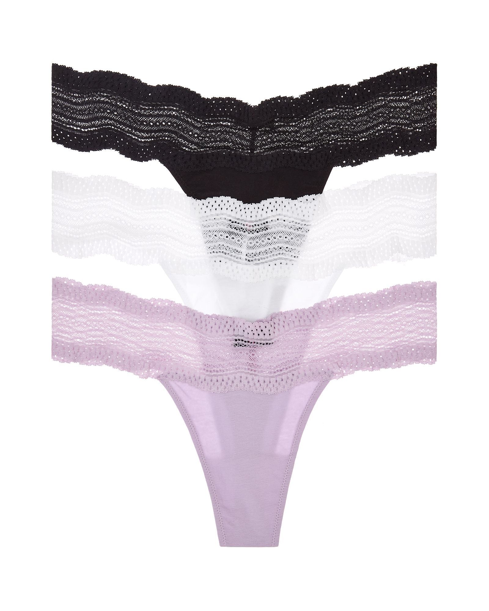 Cosabella Dolce Thong 3 Pack in purple