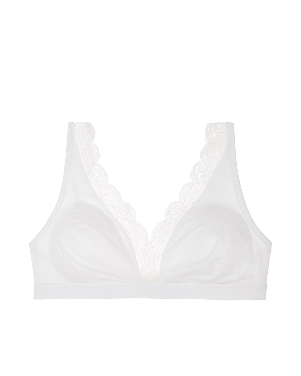 Hanro Cotton Lace Soft Cup Bra in blue