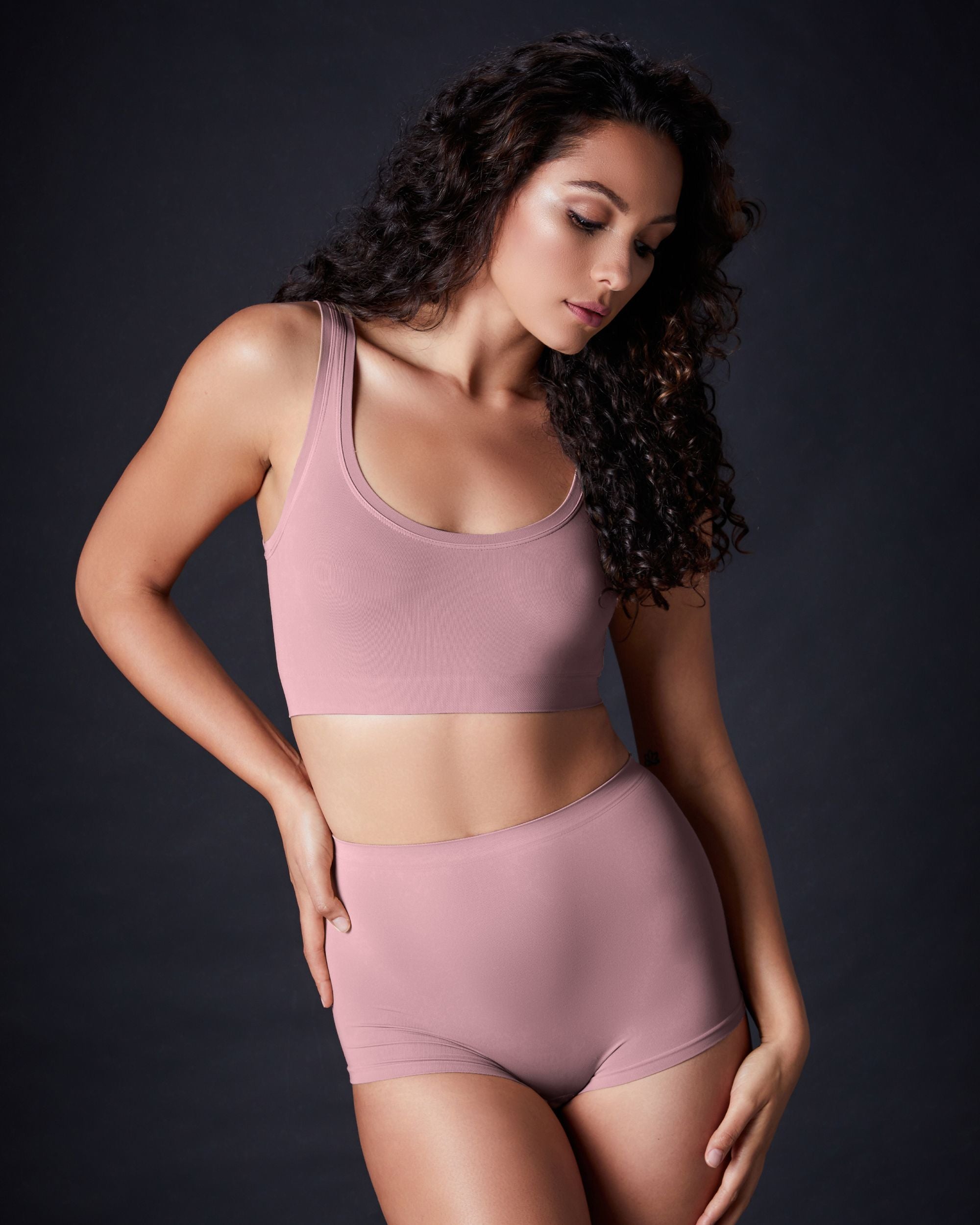 Hanro Touch Feeling Crop Top in pink