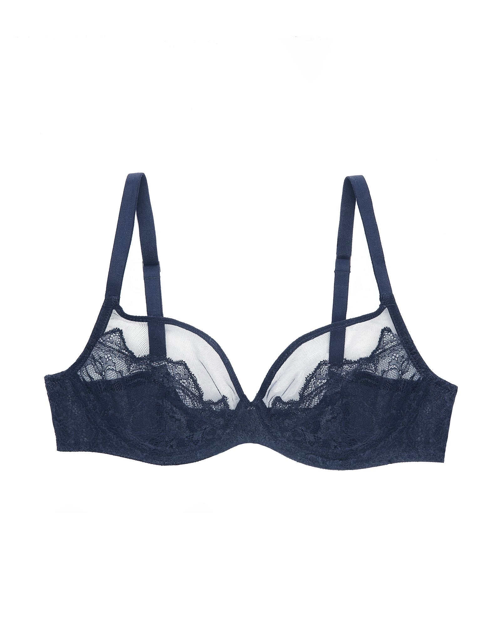 Liberte Bowery Mesh Plunge Bra in blue
