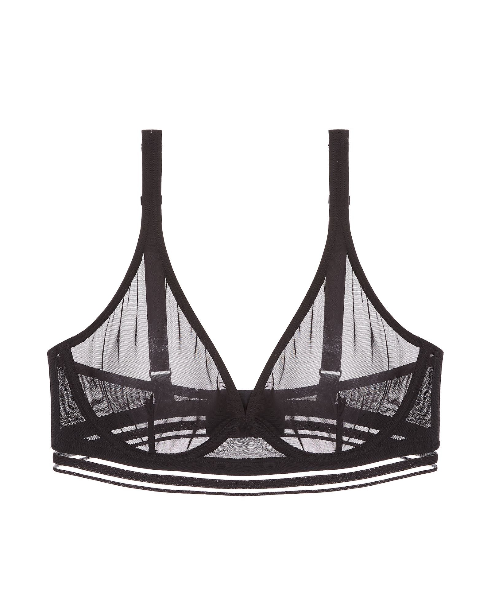 Opaak Essence Maja Underwired Triangle Bra in black
