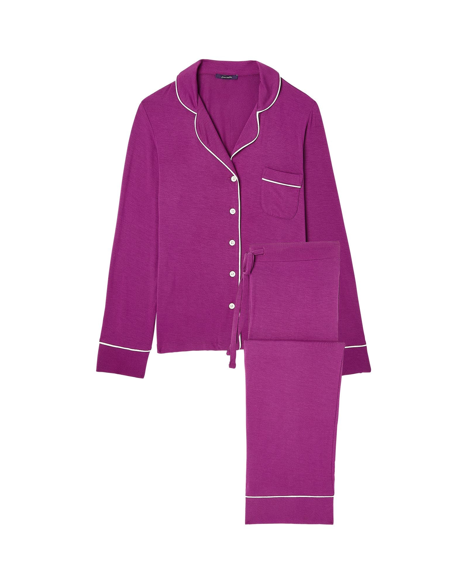 Journelle Lilly Long Sleeve & Pant Pajama Set in purple