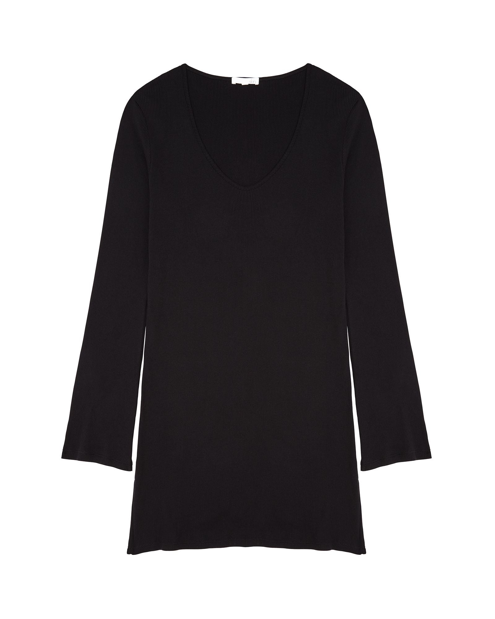 Skin Pima Cotton Romina Sleepshirt in black